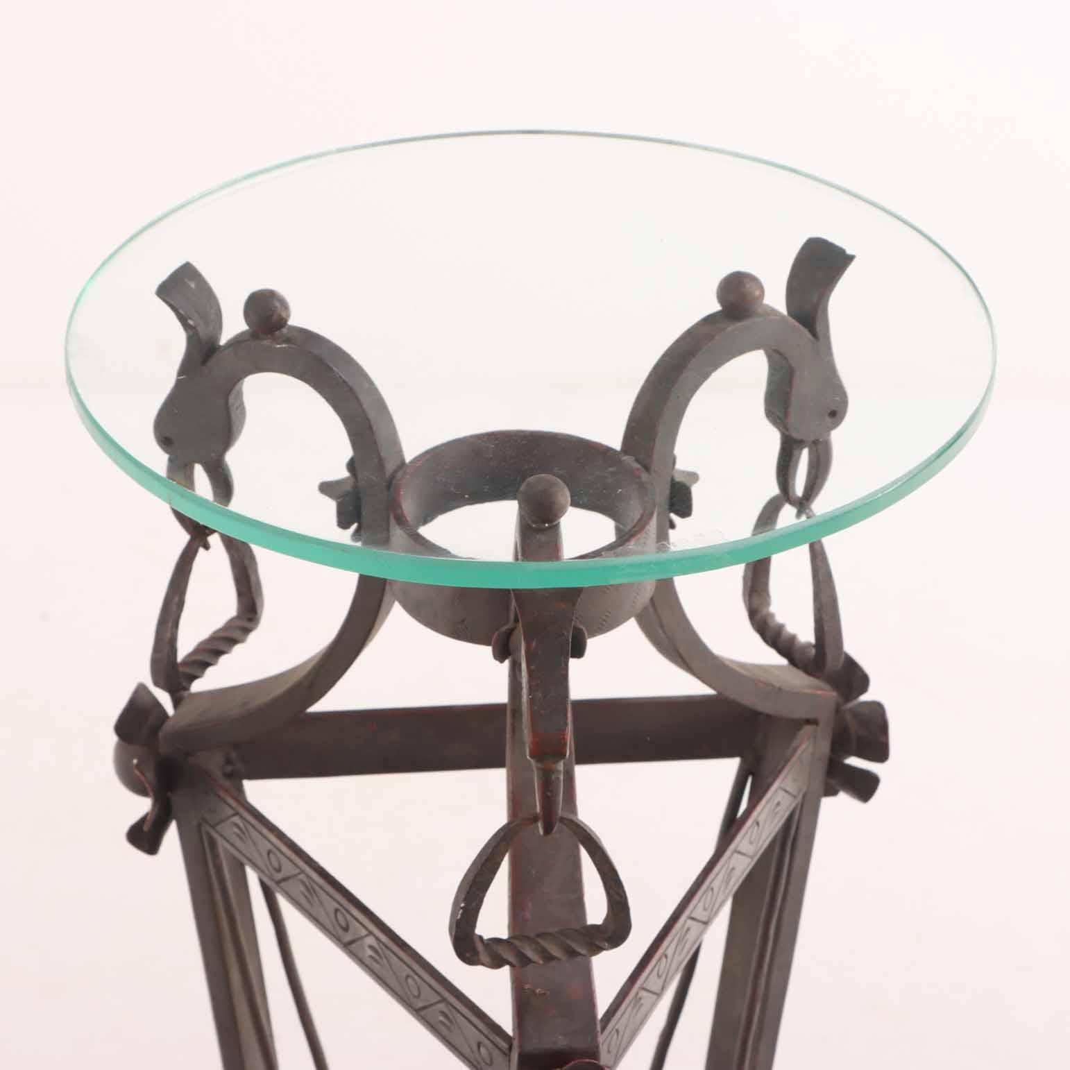 XX secolo Piantana in ferro battuto in stile Art Déco francese, C.C. 1920. in vendita