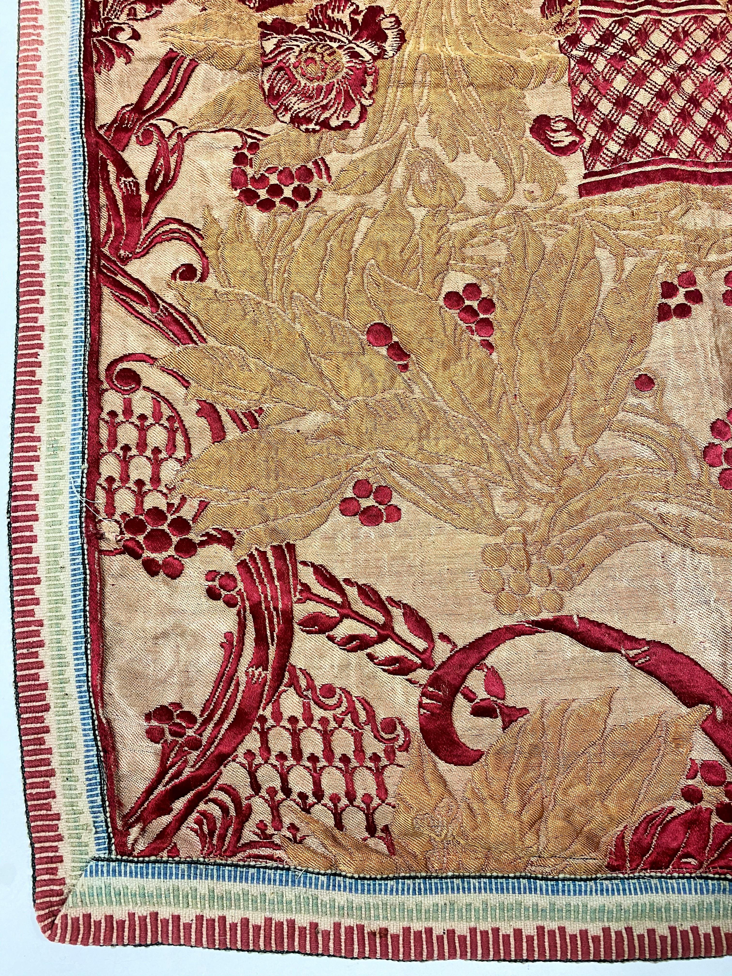 A French Art Nouveau Brocaded Silk by Adrien Karbowsky - Tassinari & Chatel 1899 For Sale 3