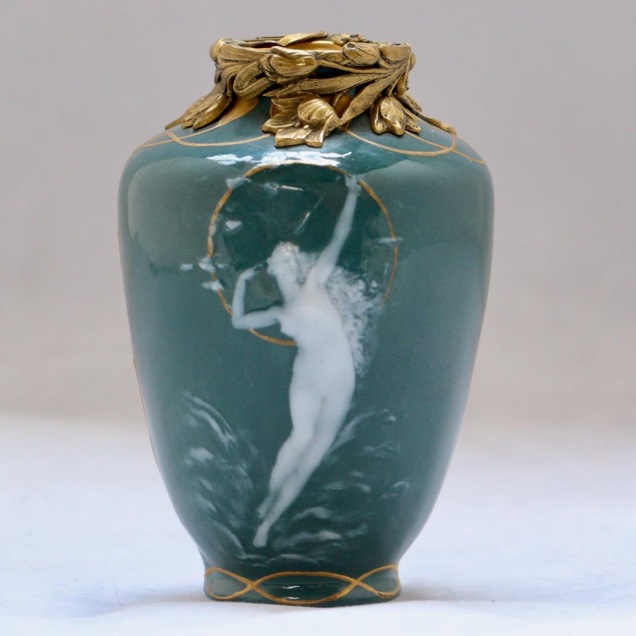 Porcelaine Vase Jewell Art Nouveau français, circa 1890
