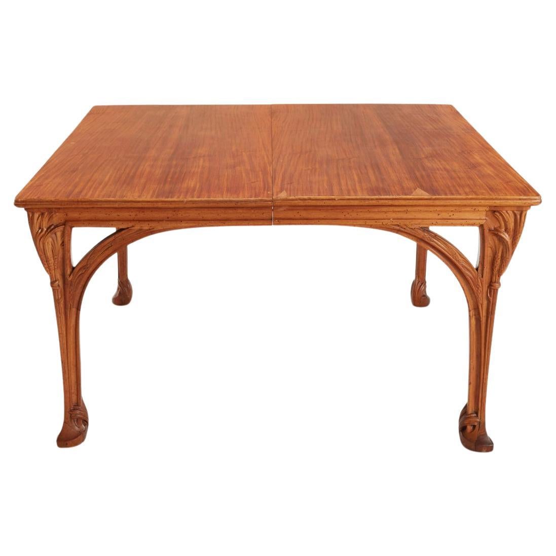 Tavolo da pranzo francese Art Carved intagliato, circa 1900 in vendita
