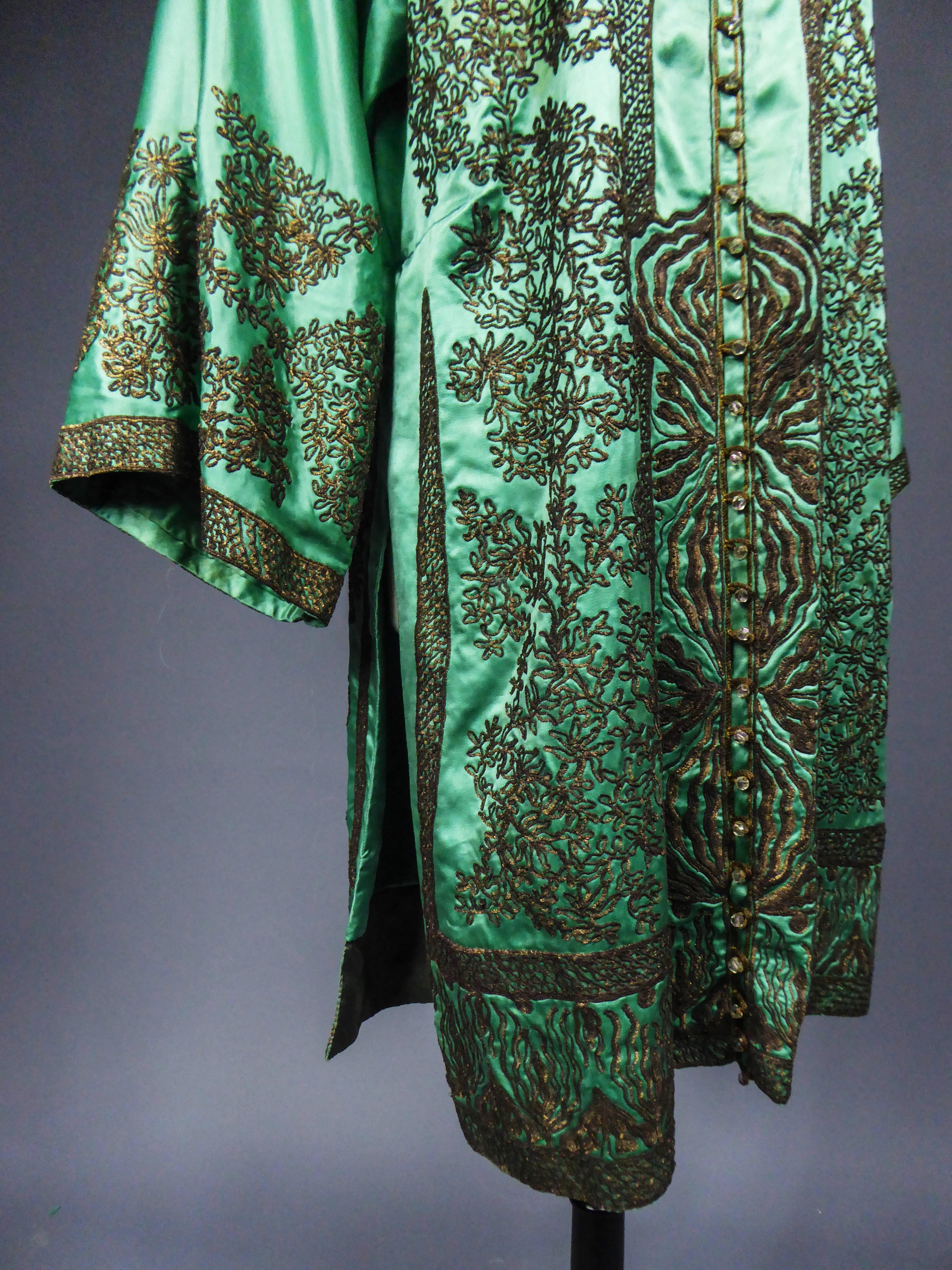 A French Babani Couture Embroidered Satin Kaftan - Museum Piece Circa 1920 2