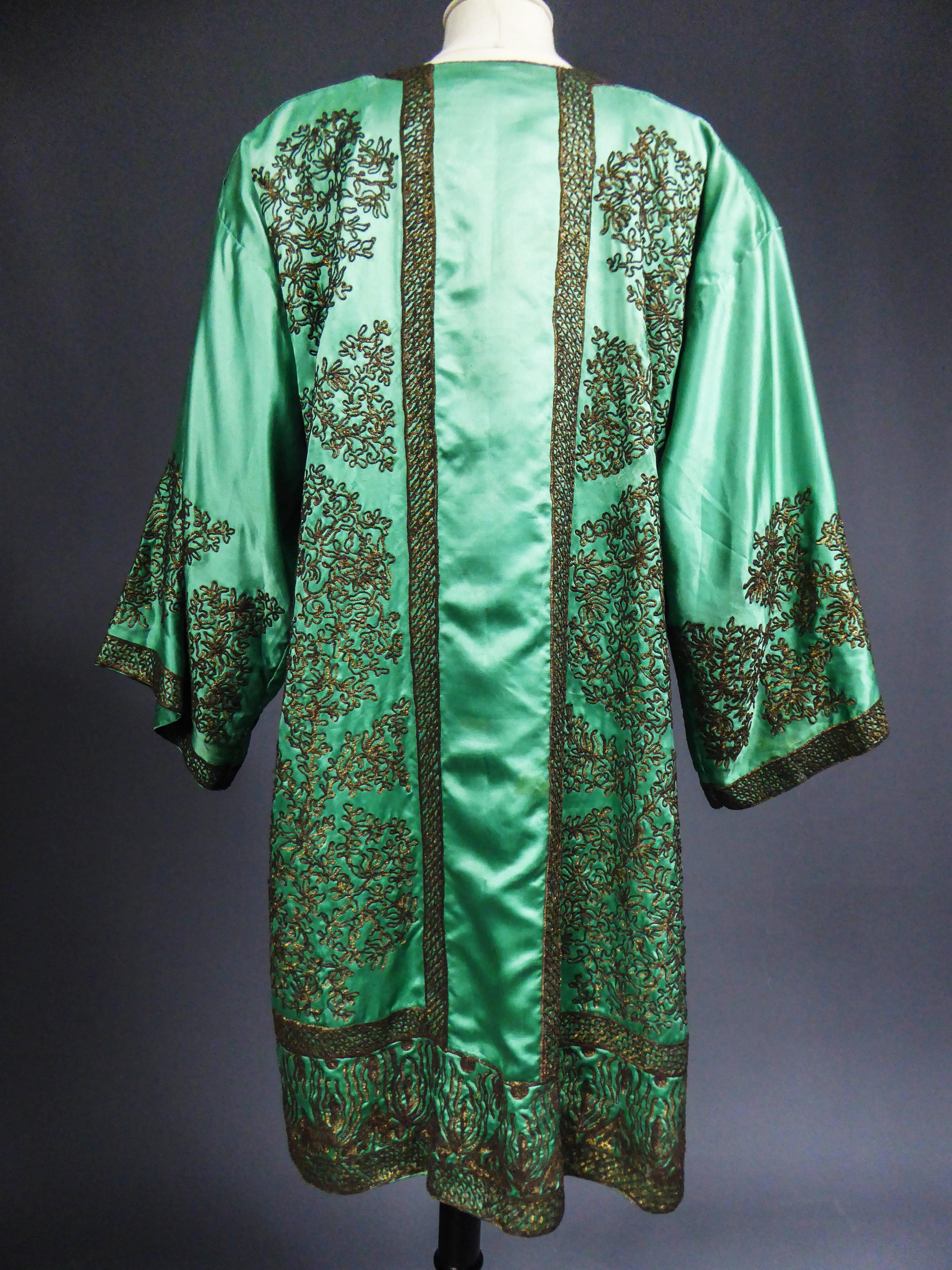 A French Babani Couture Embroidered Satin Kaftan - Museum Piece Circa 1920 5