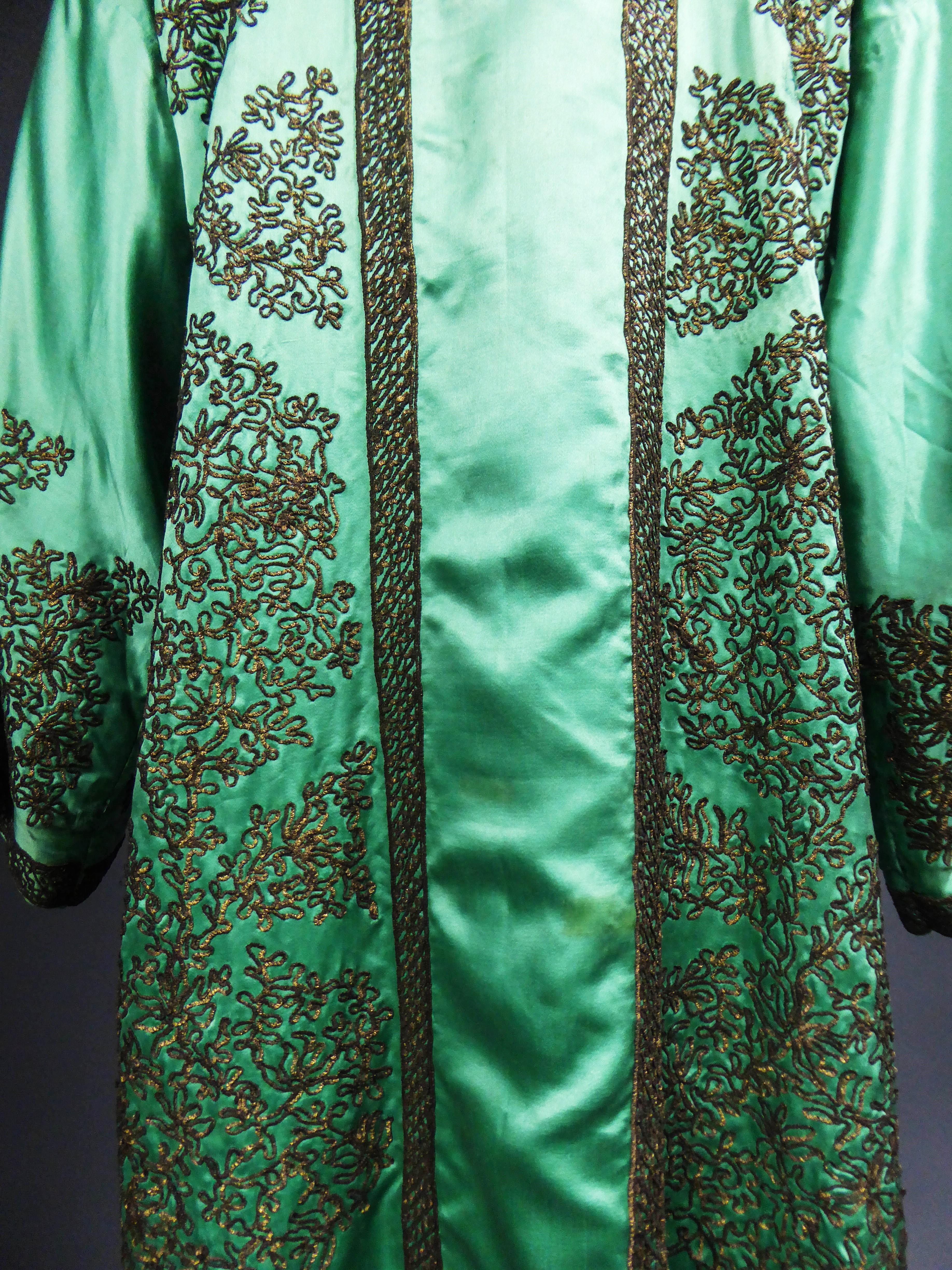 A French Babani Couture Embroidered Satin Kaftan - Museum Piece Circa 1920 7