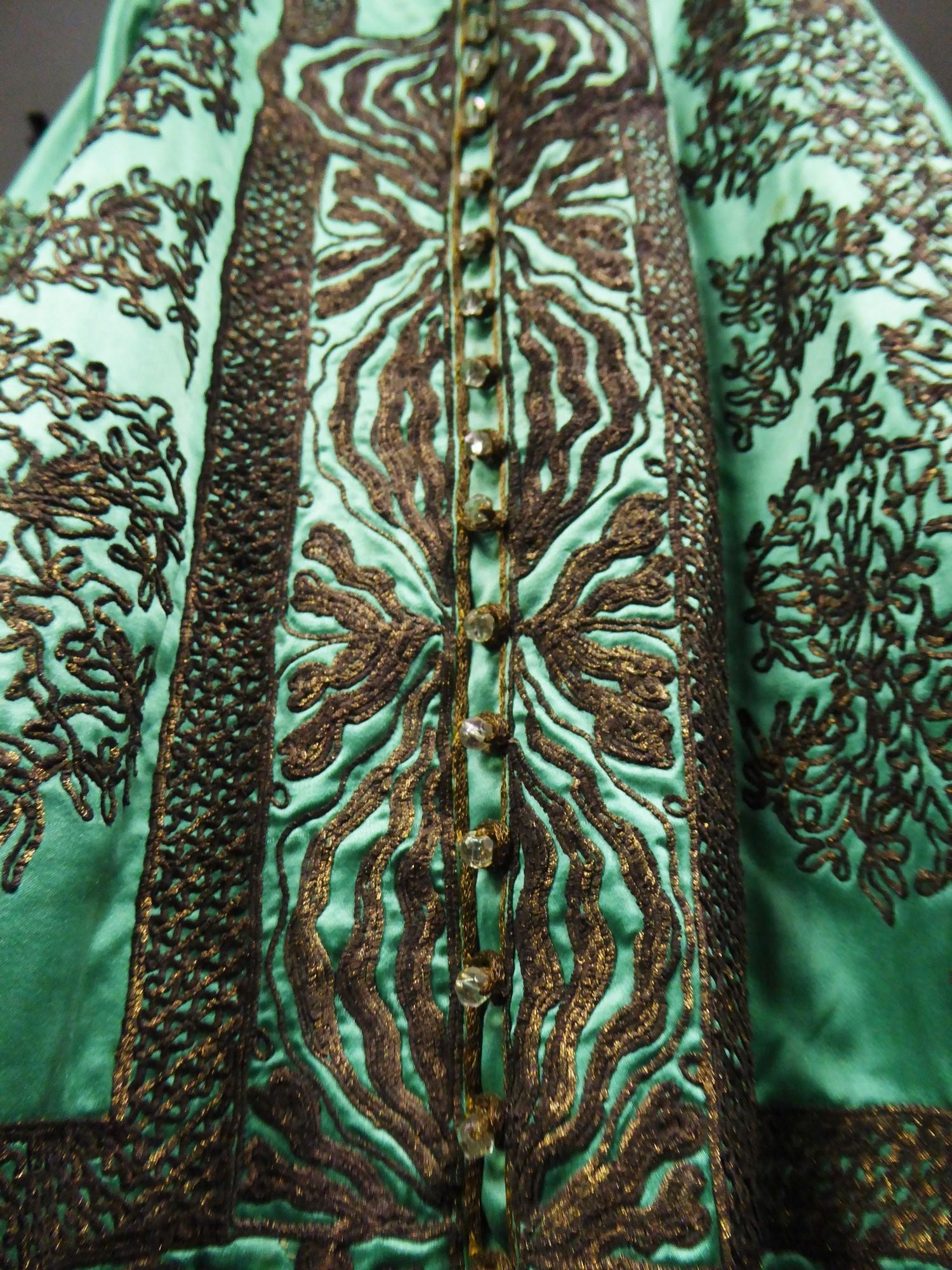 A French Babani Couture Embroidered Satin Kaftan - Museum Piece Circa 1920 9