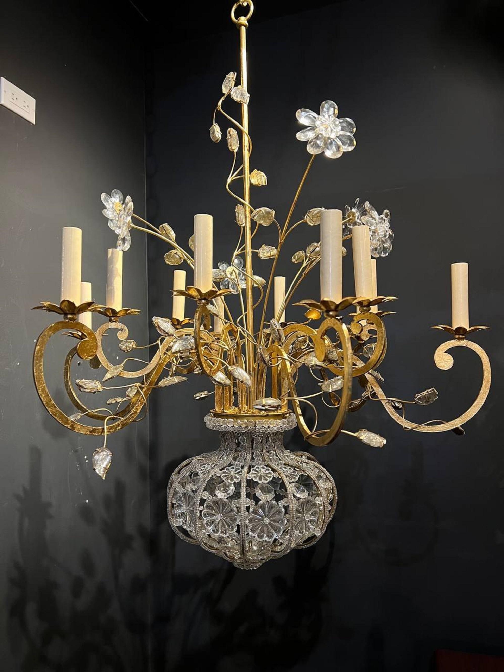 French Bagues Chandelier In Good Condition In New York, NY