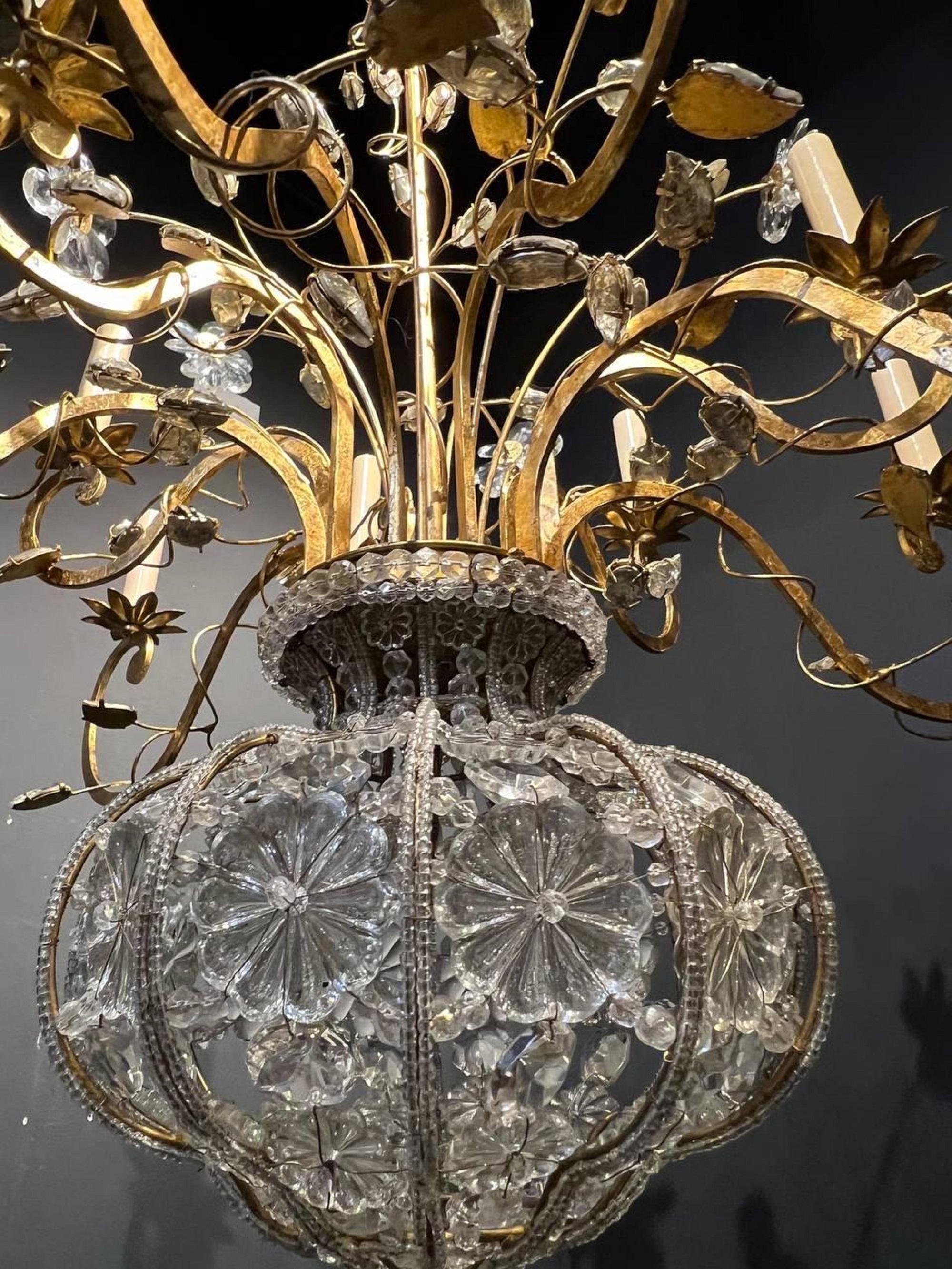Metal French Bagues Chandelier