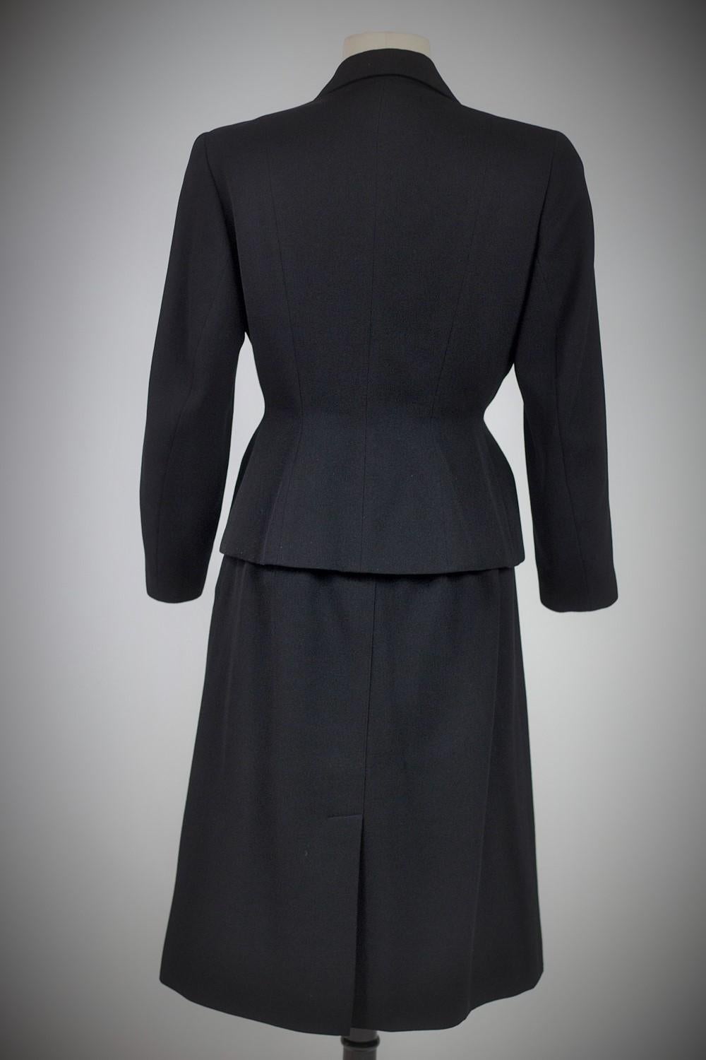 A French Bar Suit skirt and jacket By Franck & Fils - Paris Circa 1945/1950 For Sale 5