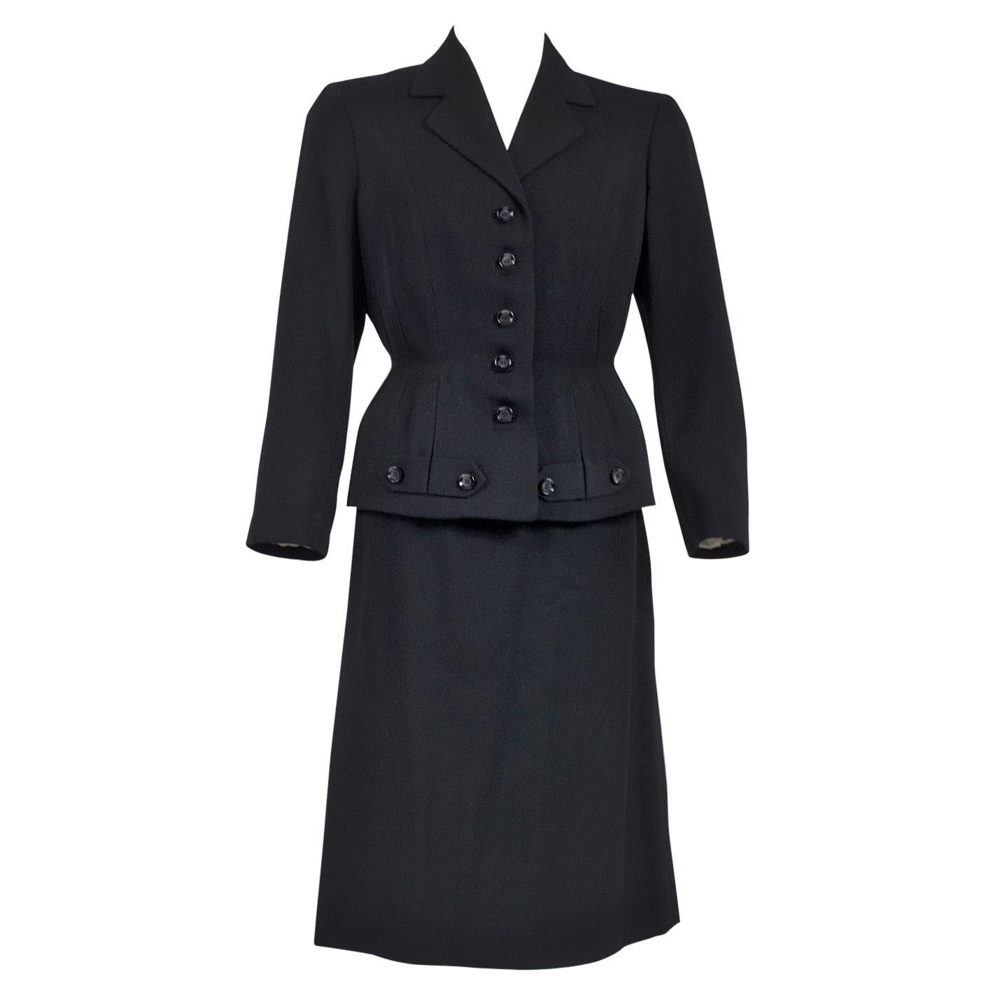 A French Bar Suit skirt and jacket By Franck & Fils - Paris Circa 1945/1950 For Sale