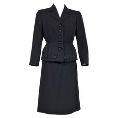 Un Traje de Bar Francés falda y chaqueta De Franck & Fils - París Circa 1945/1950