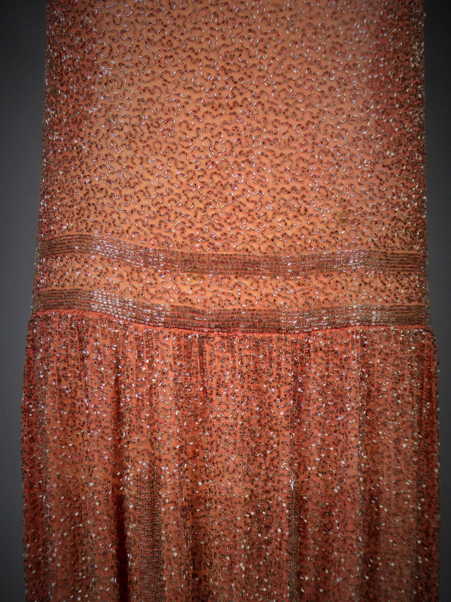 Women's A French Beaded Flapper Dress Circa 1925  For Sale