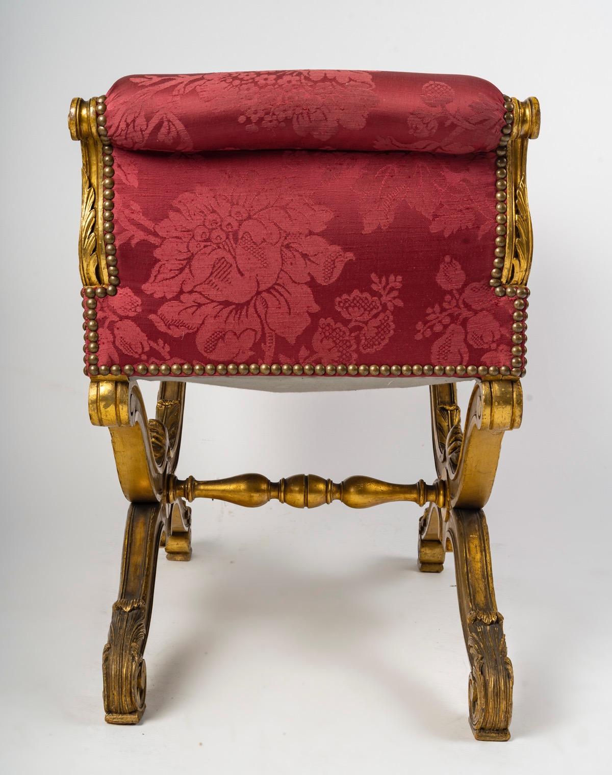 Uno sgabello francese Belle Époque Curule del 1880 circa in vendita 1