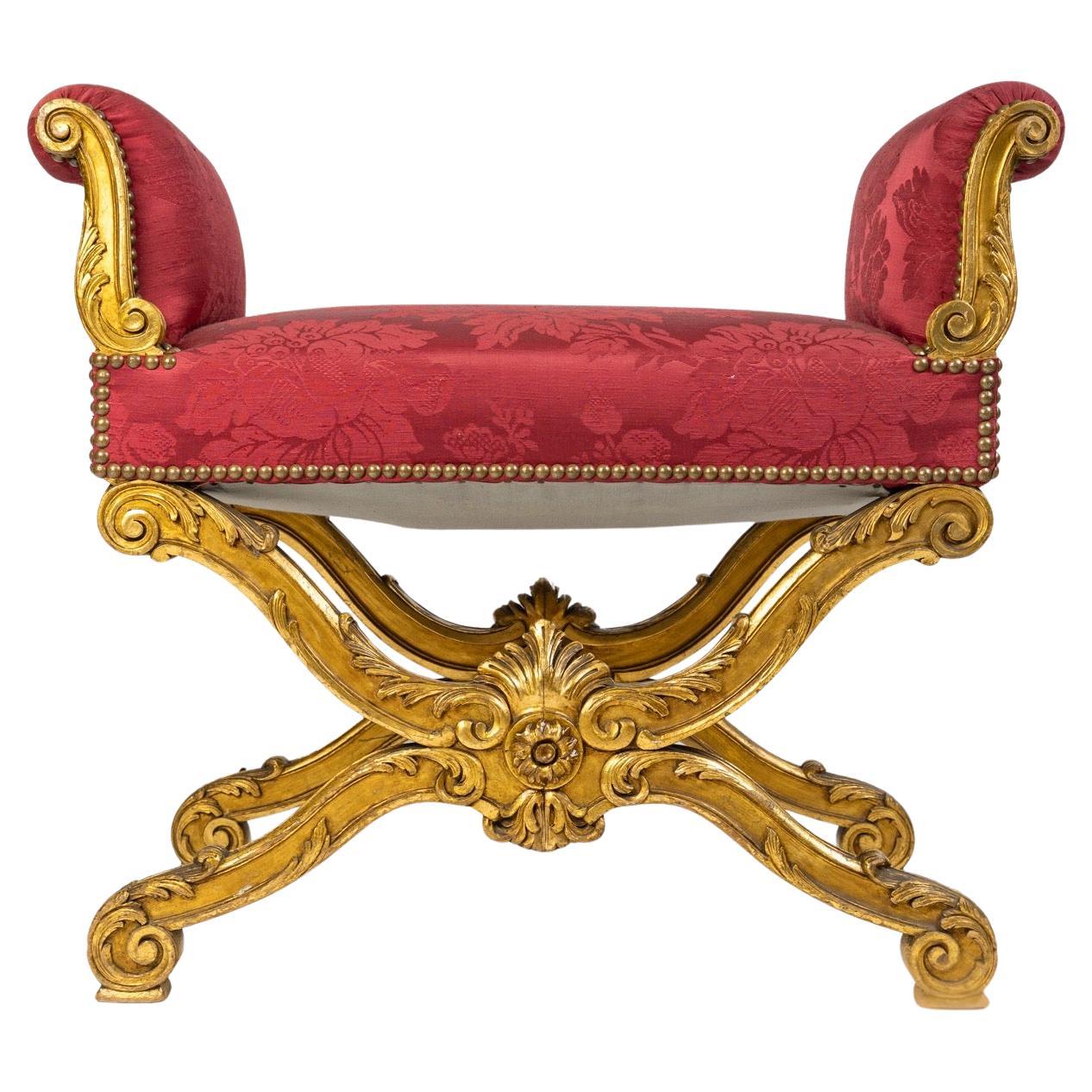 A French Belle Époque Curule Stool circa 1880