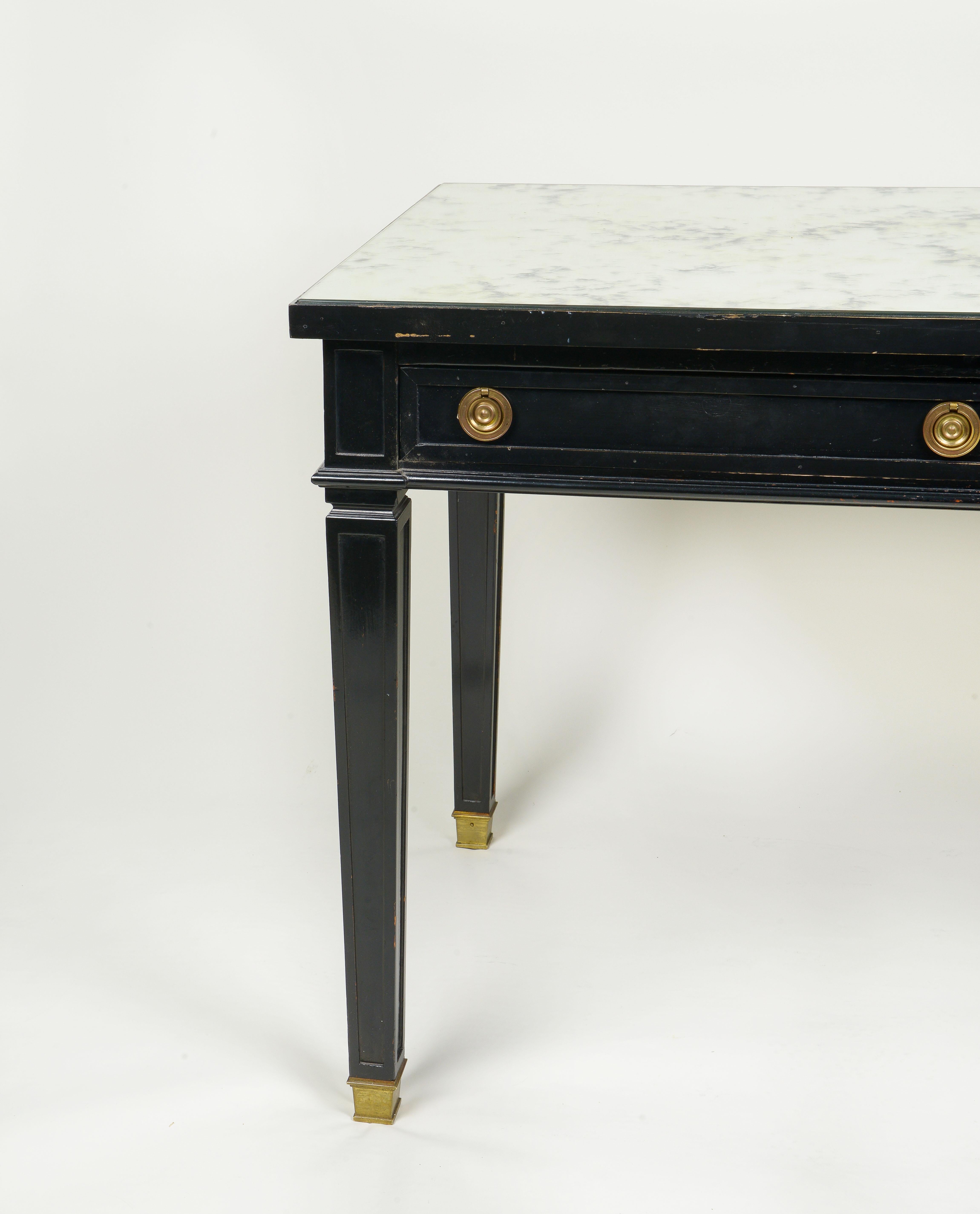 A French Black Lacquer Writing Table For Sale 2