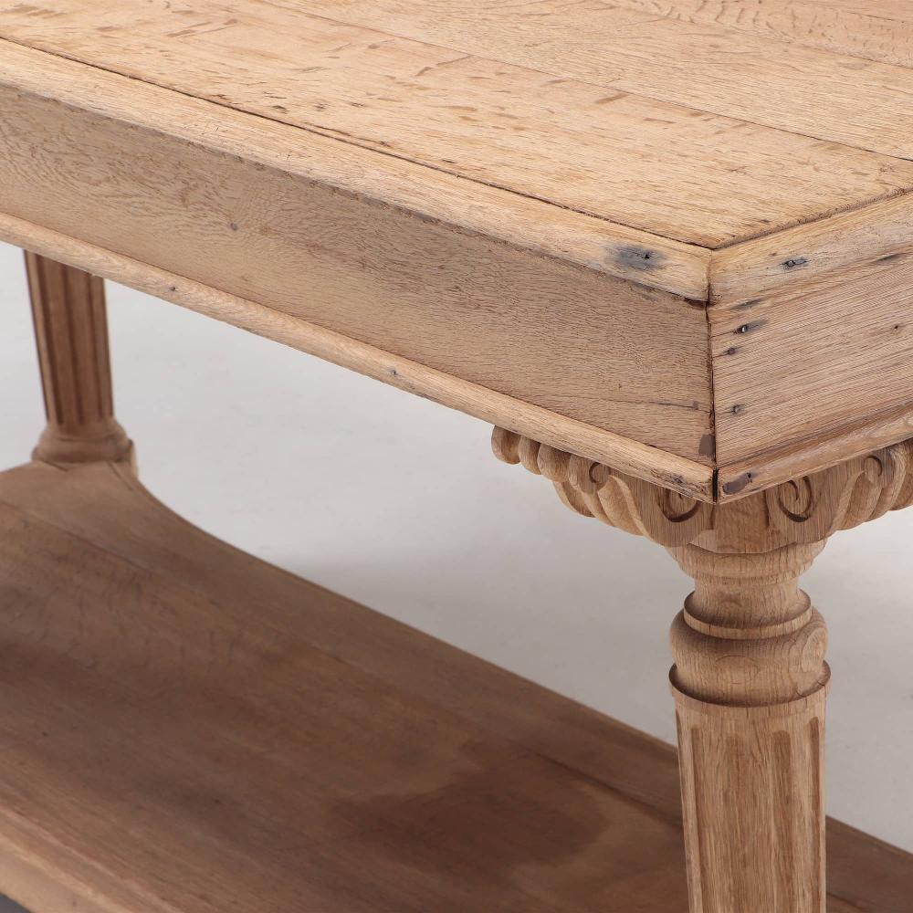 Oak A French bleached oak drapers table circa 1880.  For Sale