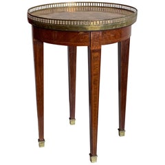 French Bouilotte Table with Marble Top Made by E.Kahn Paris