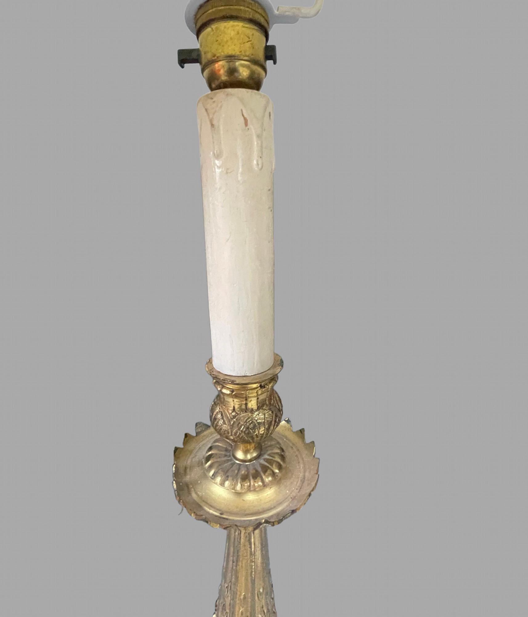 Late 19th Century French Brass 19th Century Standing Lamp