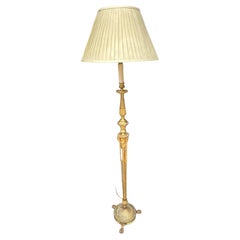 Lampe sur pied française en laiton du XIXe siècle