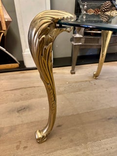 A French Brass and Glass Gueridon Table