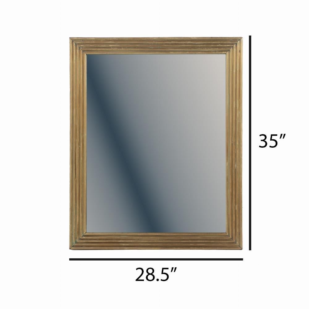 A French Brass Bistro Mirror, 19th C. In Good Condition In Philadelphia, PA
