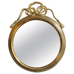 French Brass Circular Mirror