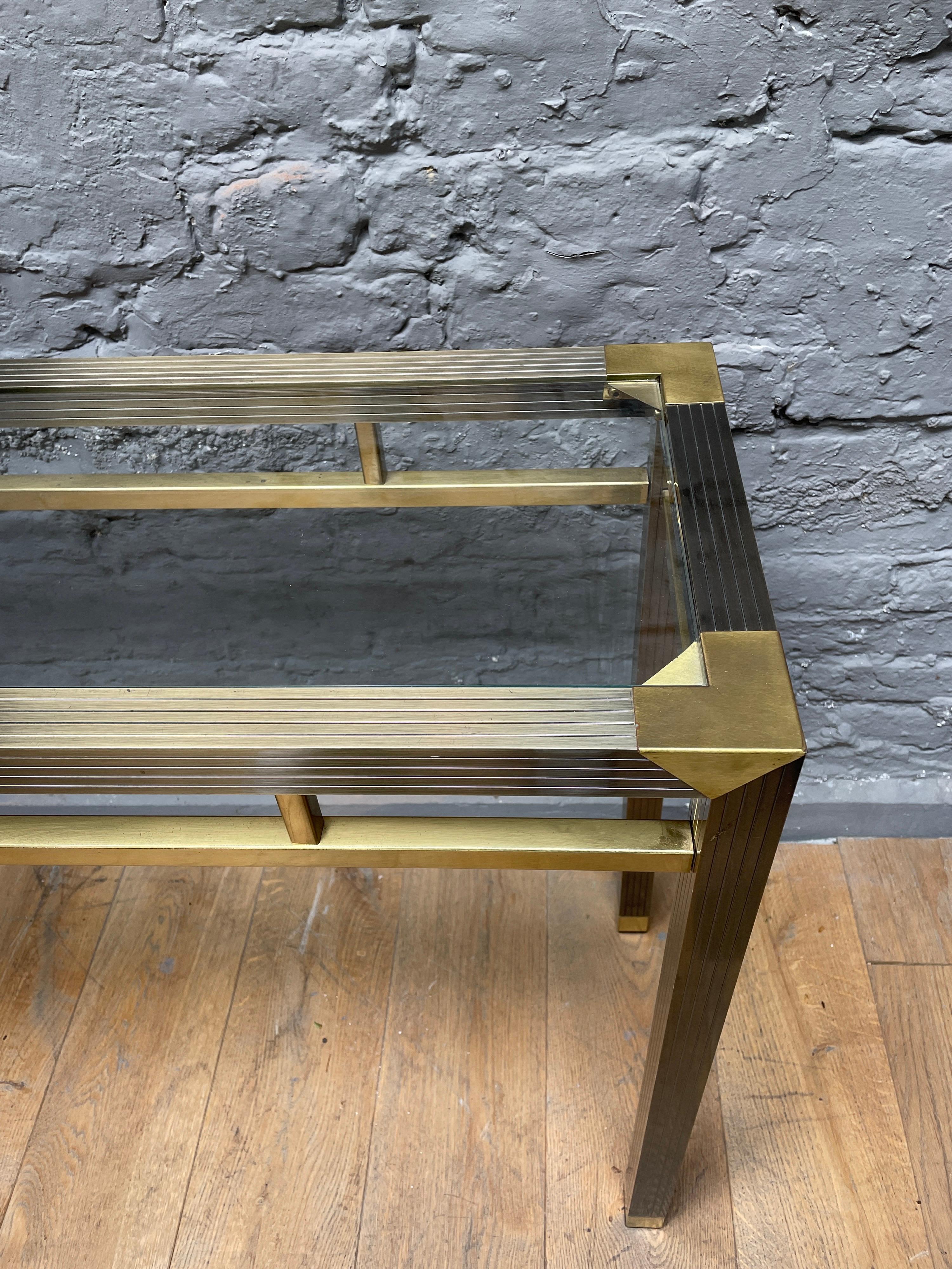 French Brass Console Table 1