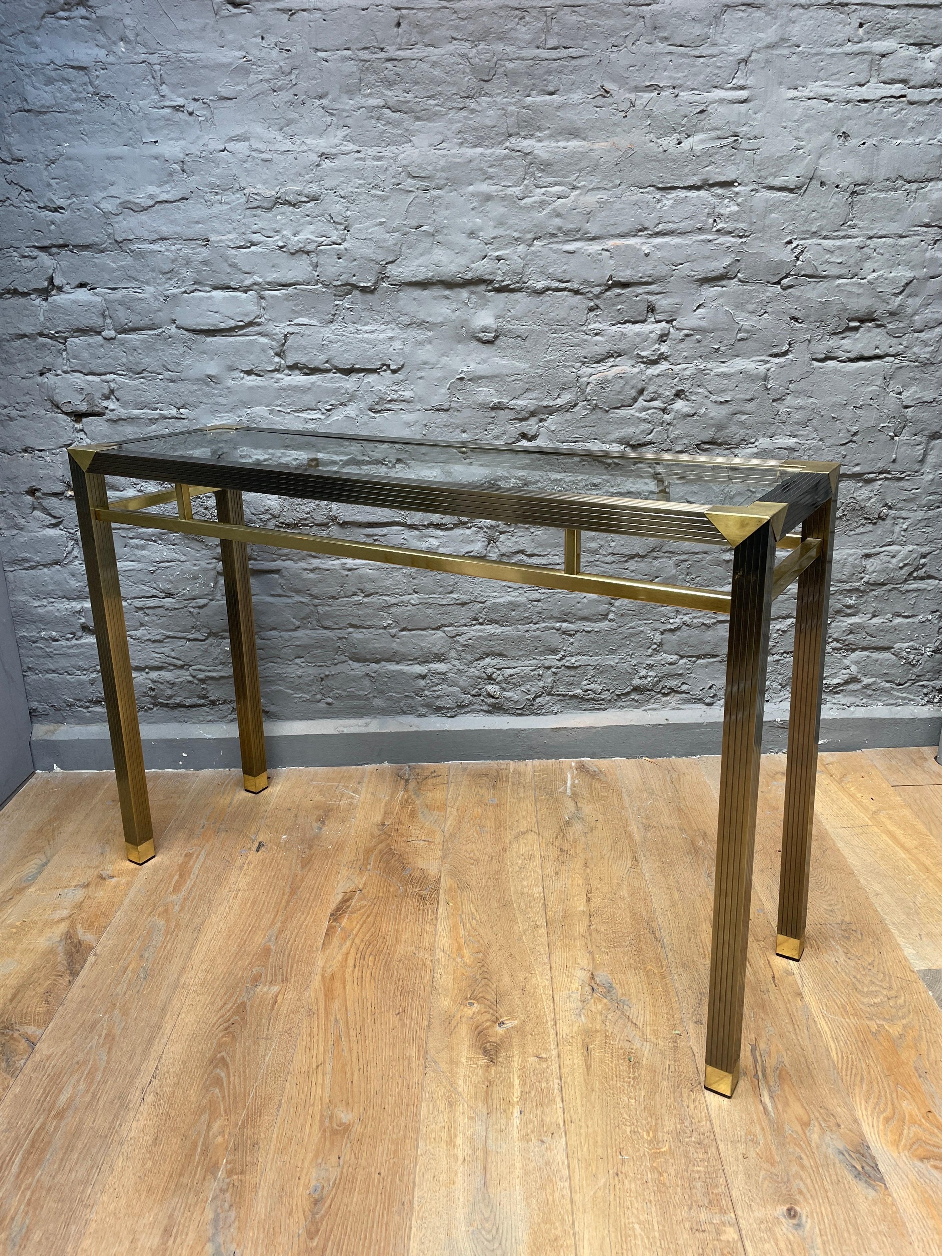 French Brass Console Table 2