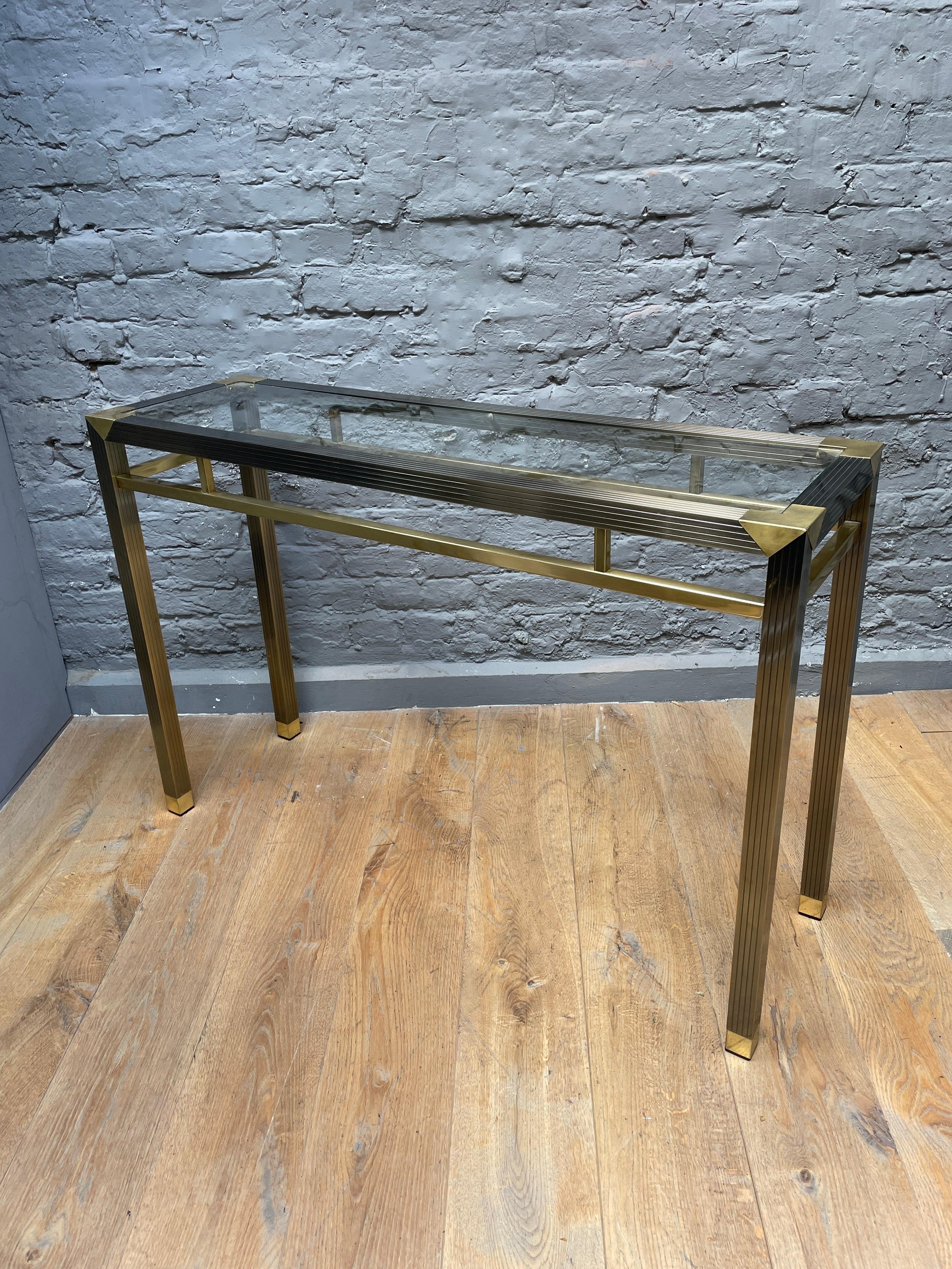 French Brass Console Table 3