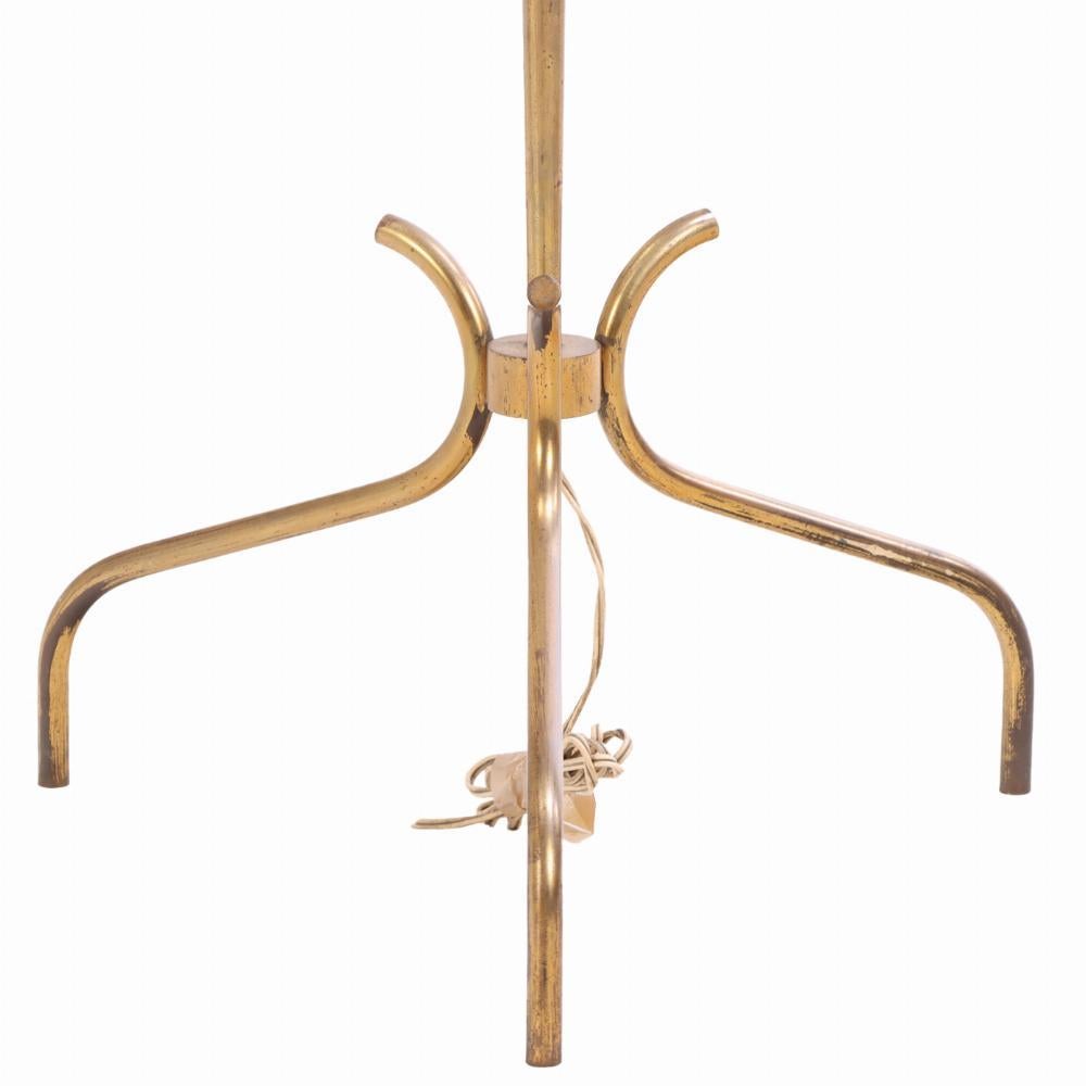 Francese Lampada da terra francese in ottone, A.I.C. 1945. in vendita
