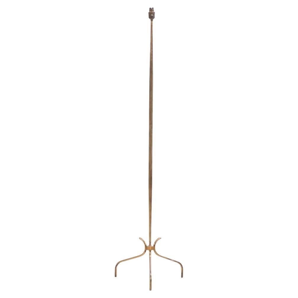 A French brass floor lamp, C. 1945.