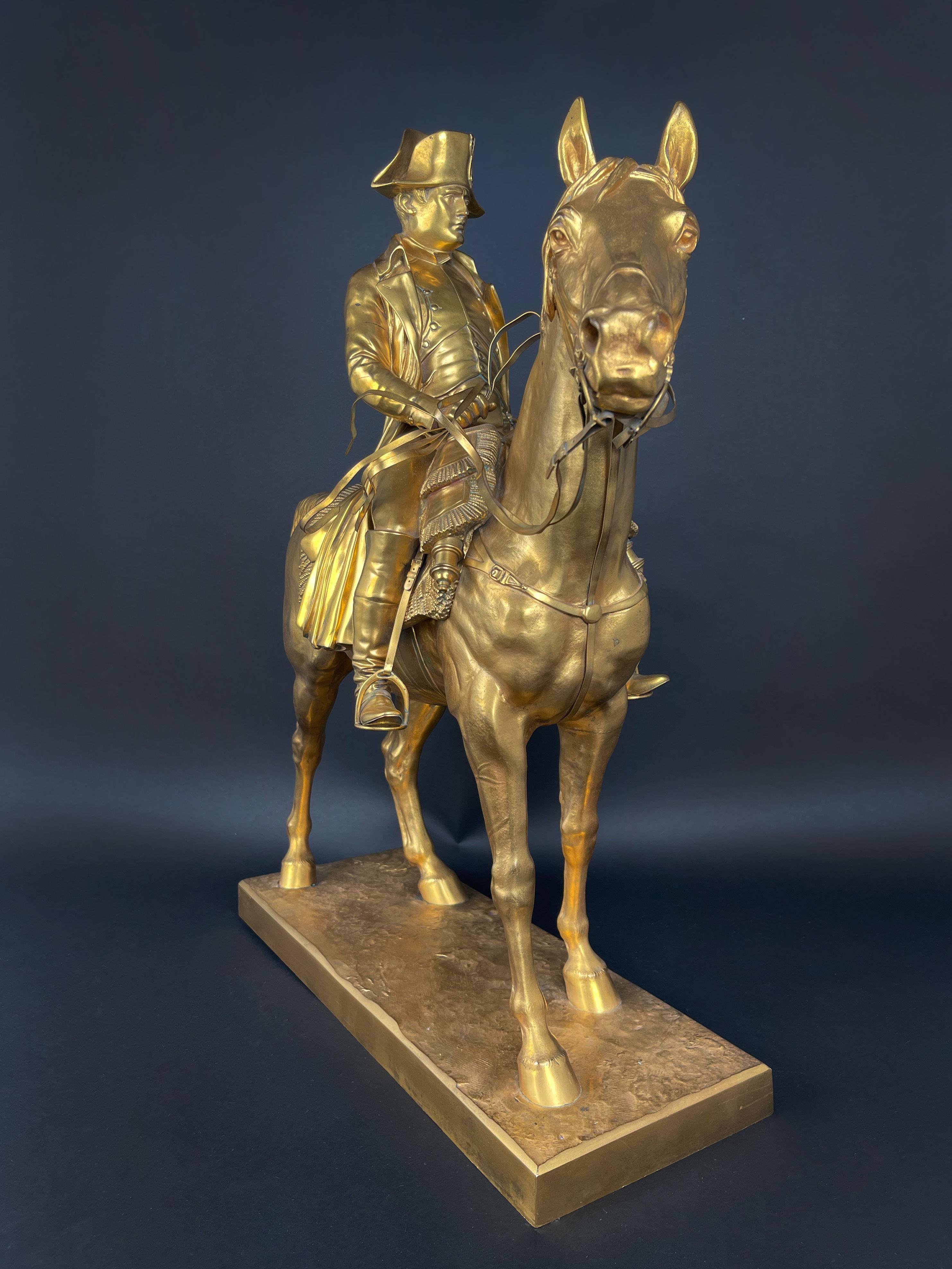 A French Bronze Equestrian Group Of Napoleon On Horseback, France, 19th Century For Sale 8