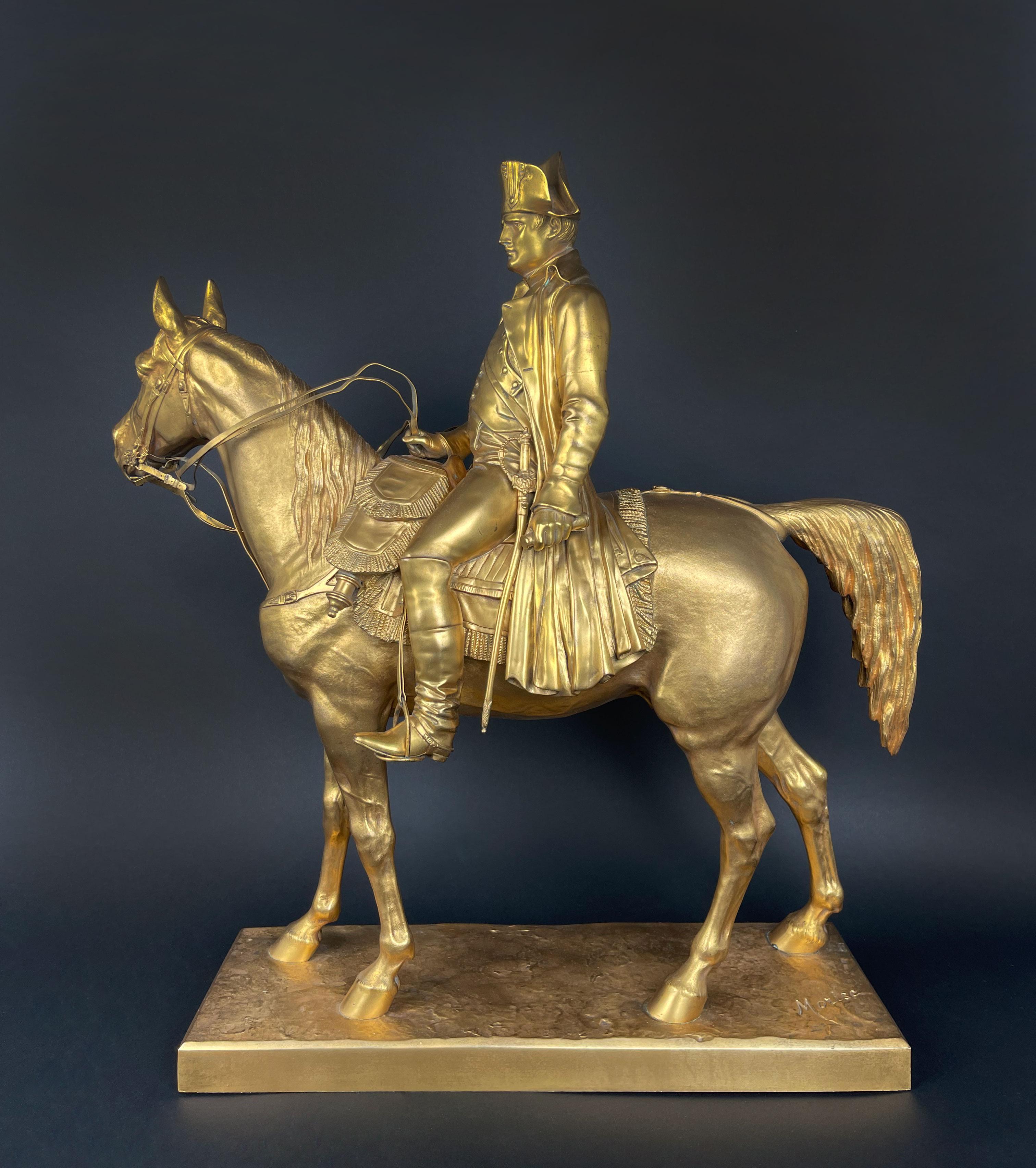 A French Bronze Equestrian Group Of Napoleon On Horseback, France, 19th Century For Sale 9