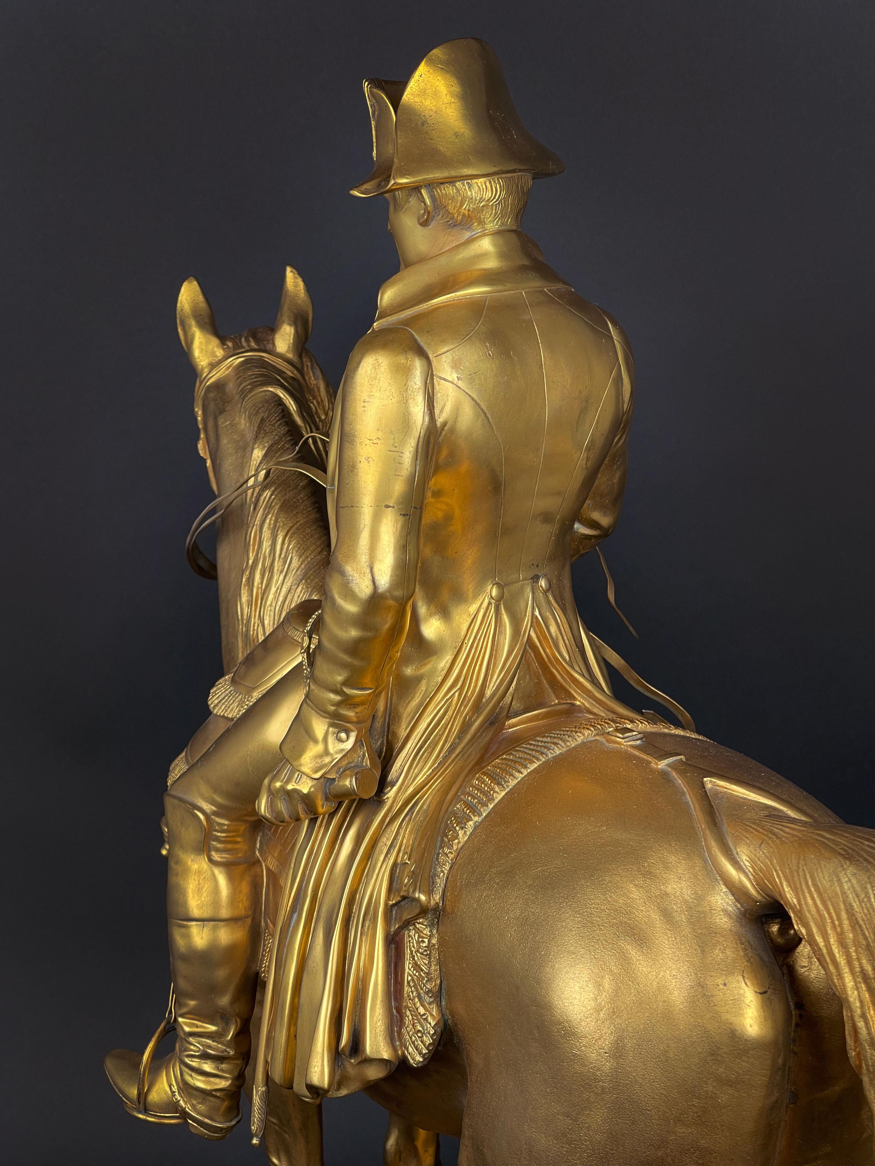 A French Bronze Equestrian Group Of Napoleon On Horseback, France, 19th Century For Sale 15