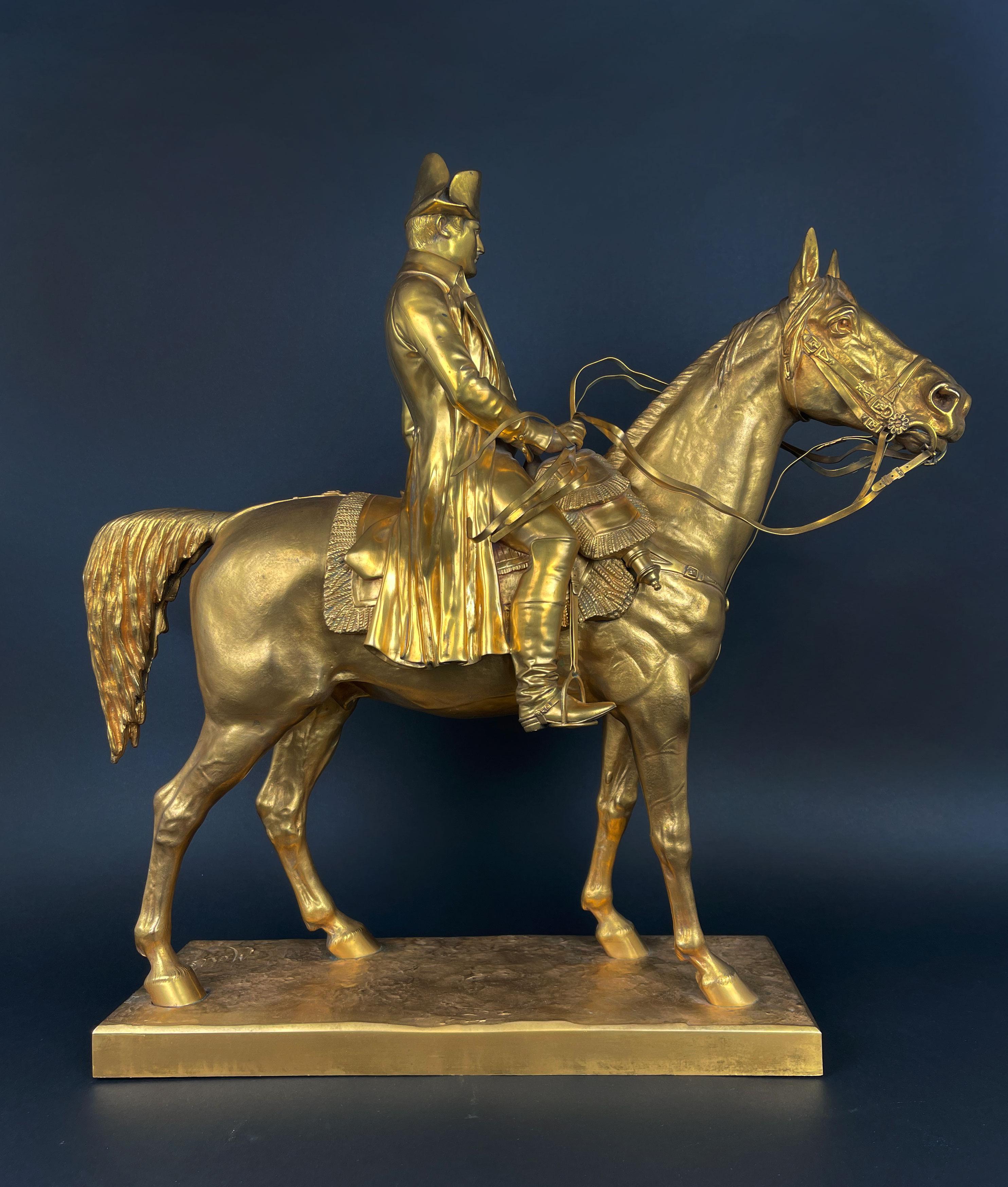Napoleon III A French Bronze Equestrian Group Of Napoleon On Horseback, France, 19th Century For Sale