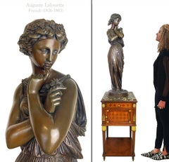 French Bronze Figure of Maiden by Lalouette, circa 1850