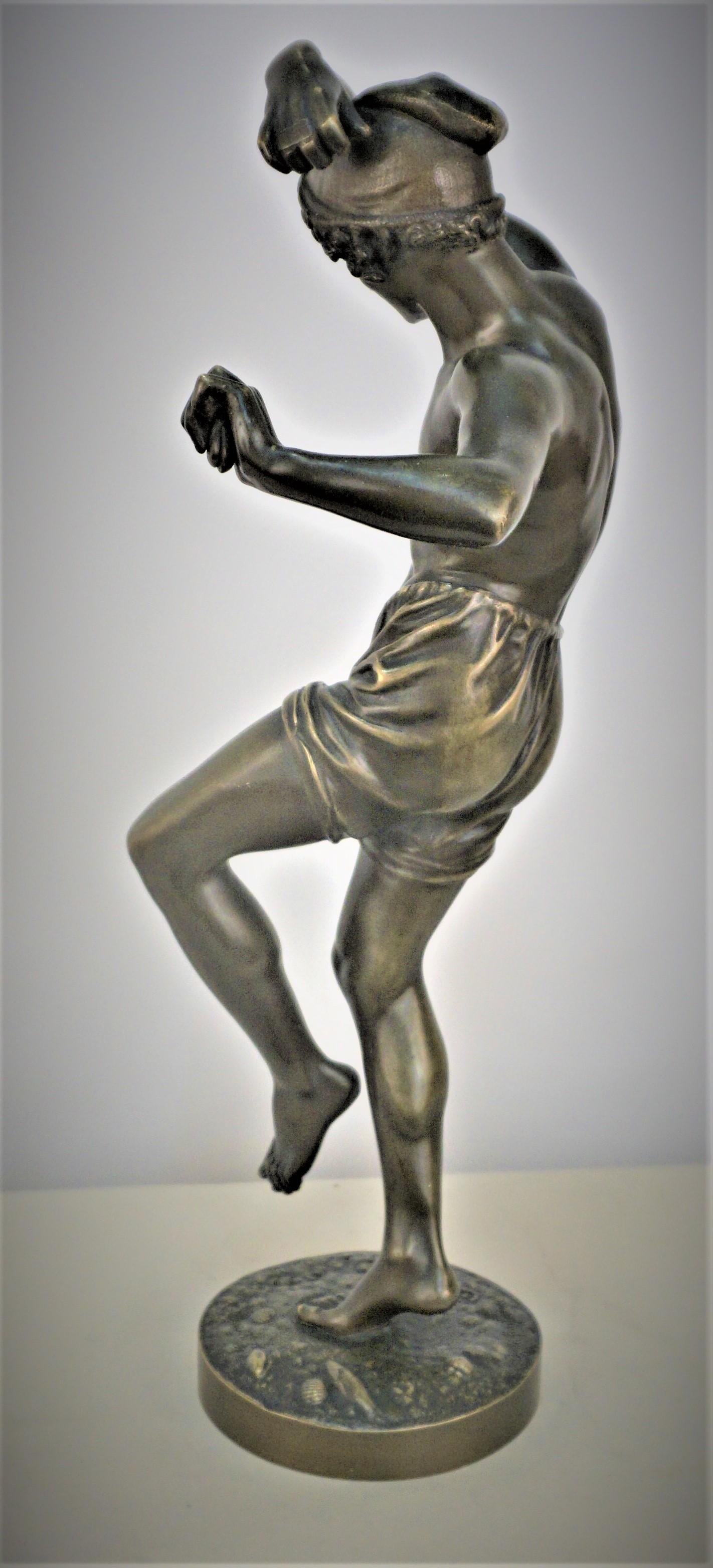 Statuette française en bronze d'une danseuse napolitaine avec des manchons Bon état - En vente à Fairfax, VA