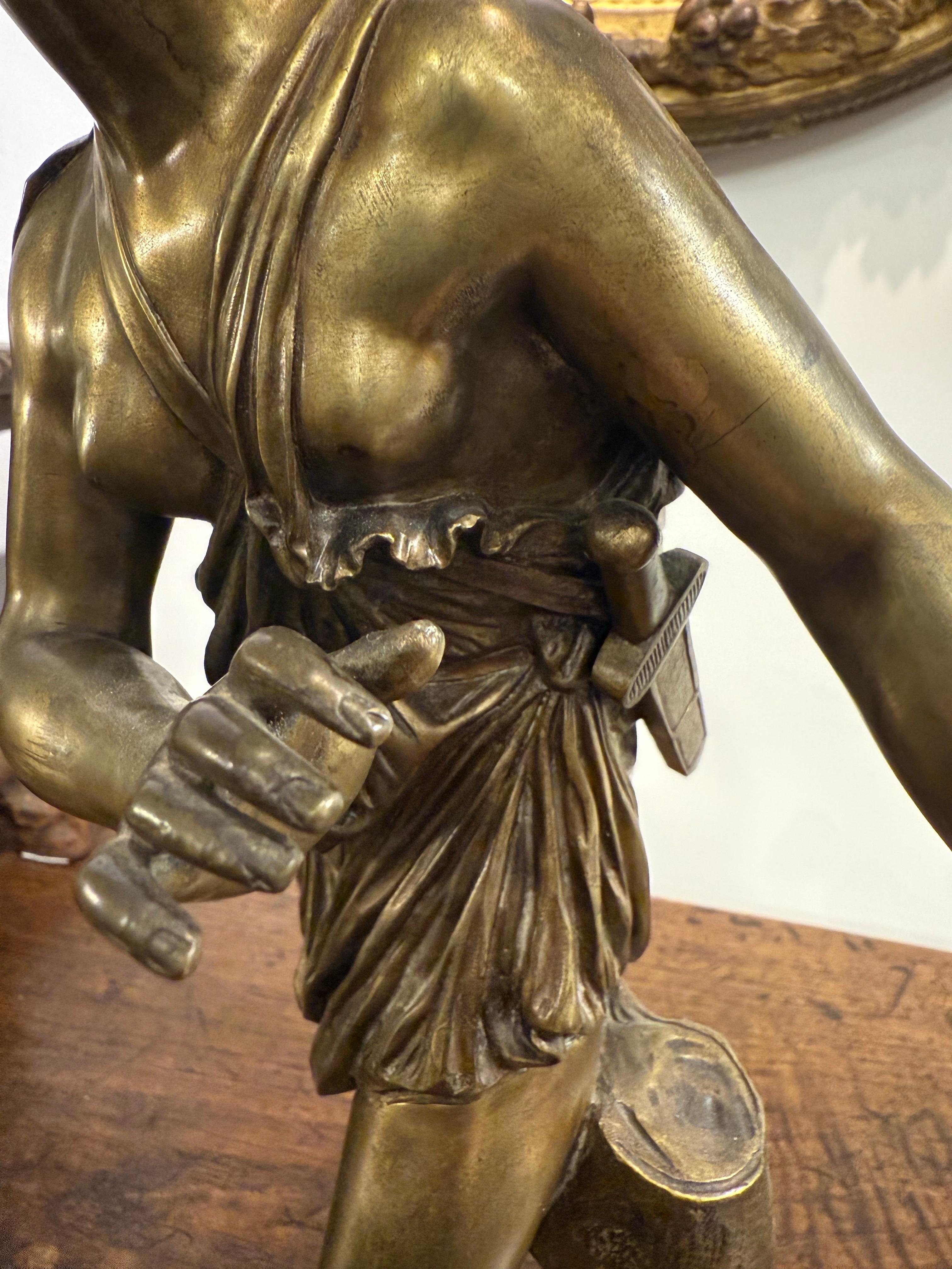 Figure d'Atlanta en bronze français, 19e siècle en vente 4