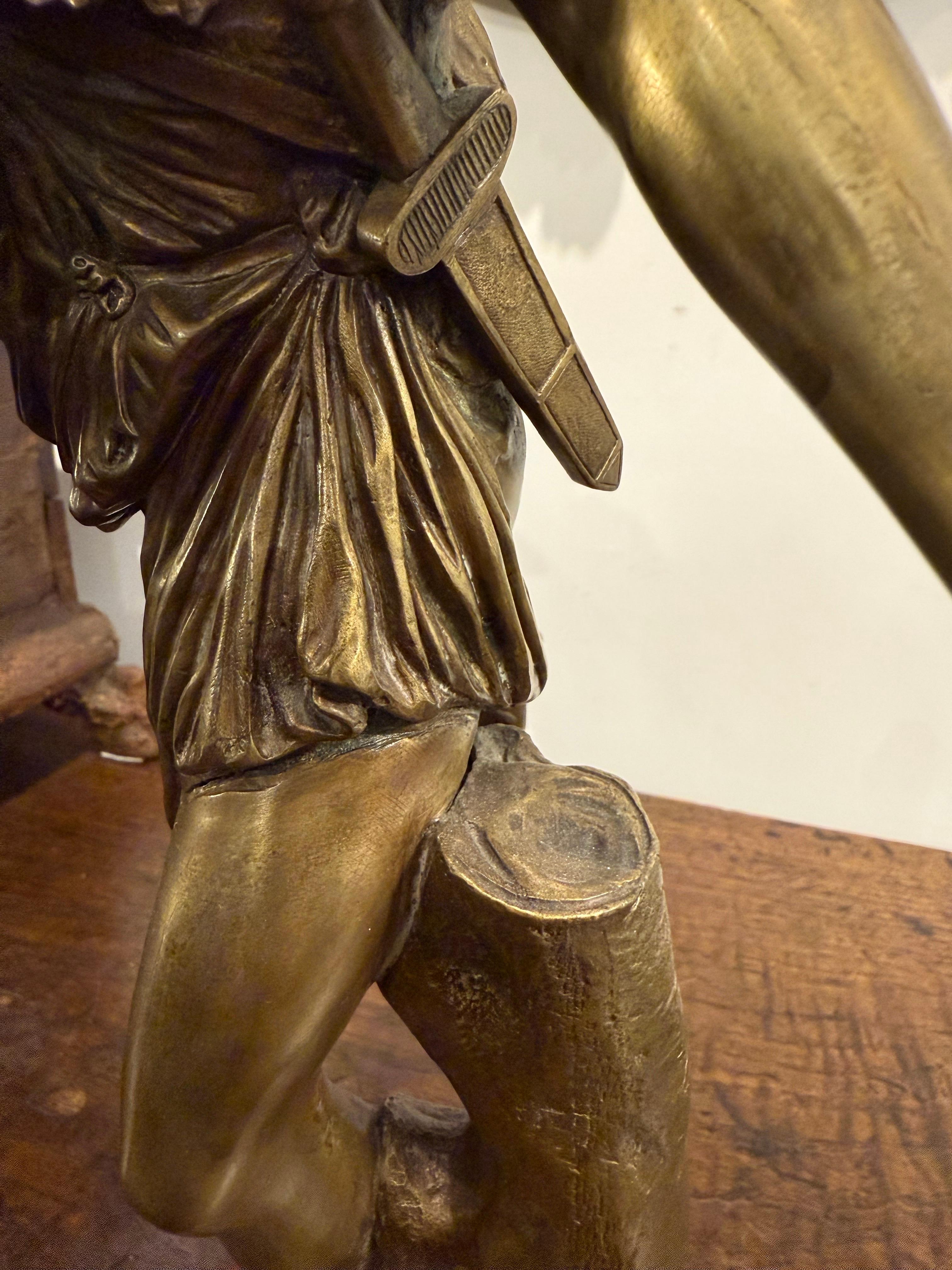 Figure d'Atlanta en bronze français, 19e siècle en vente 5