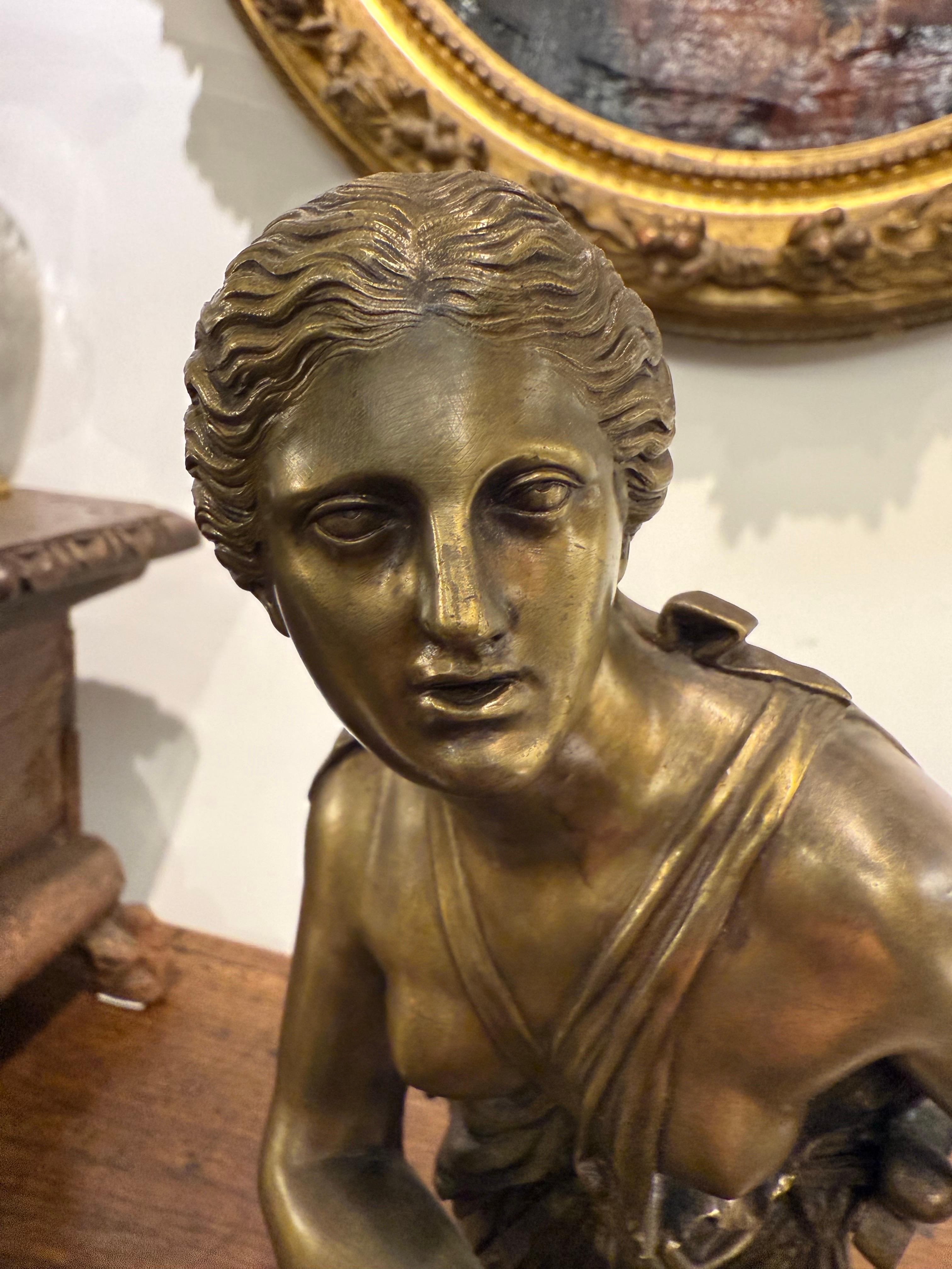 Figure d'Atlanta en bronze français, 19e siècle en vente 6