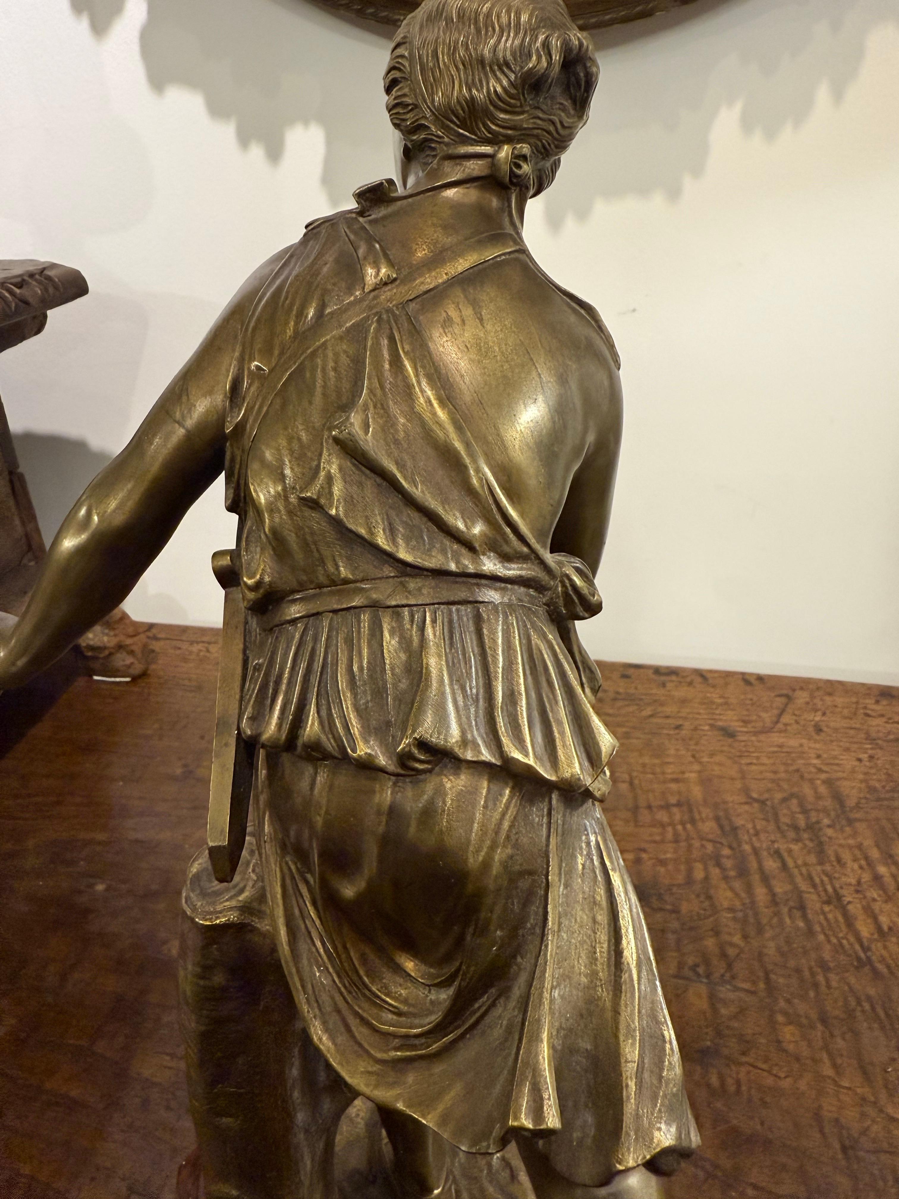 Figure d'Atlanta en bronze français, 19e siècle en vente 8