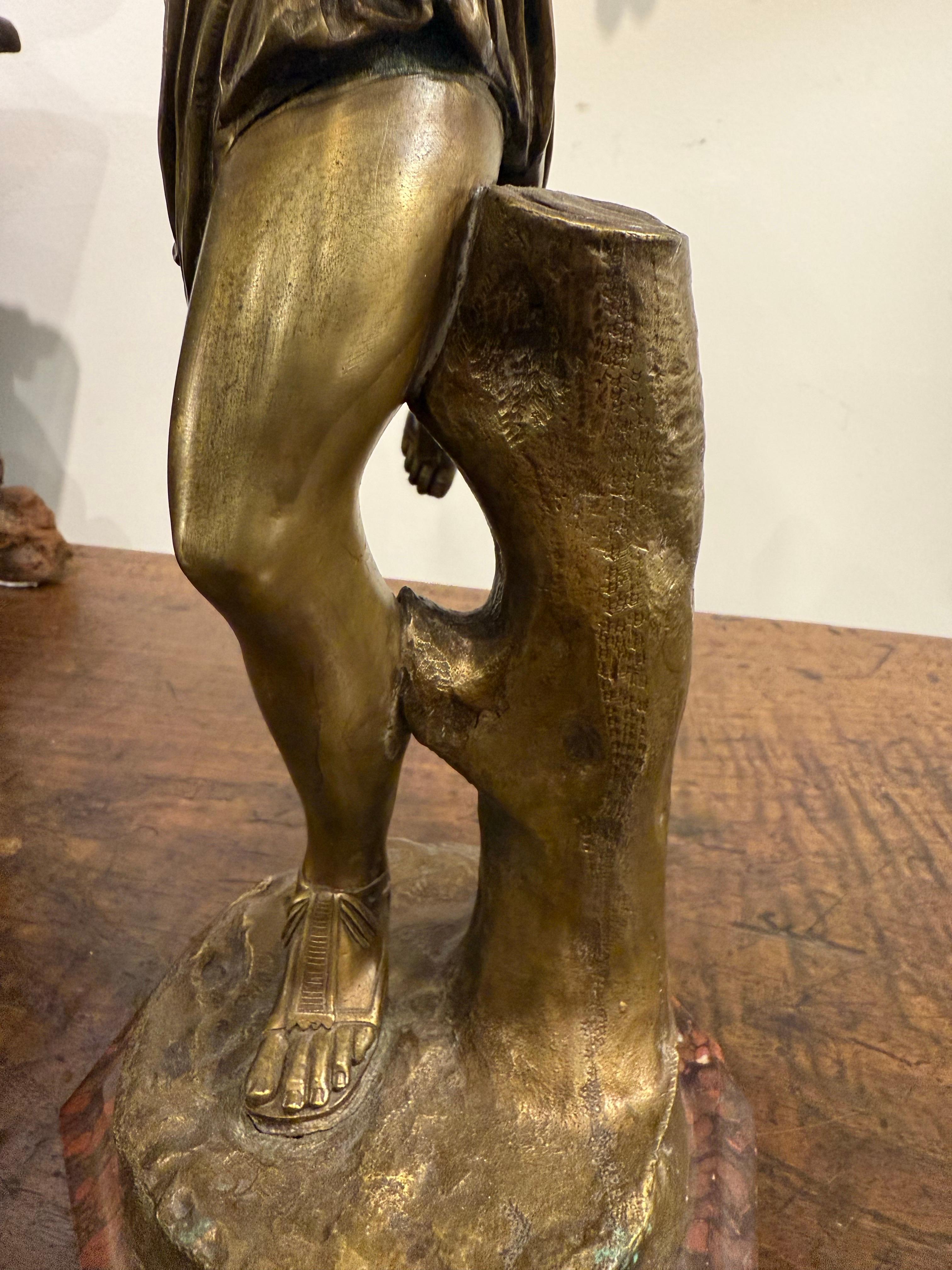 Figure d'Atlanta en bronze français, 19e siècle en vente 9