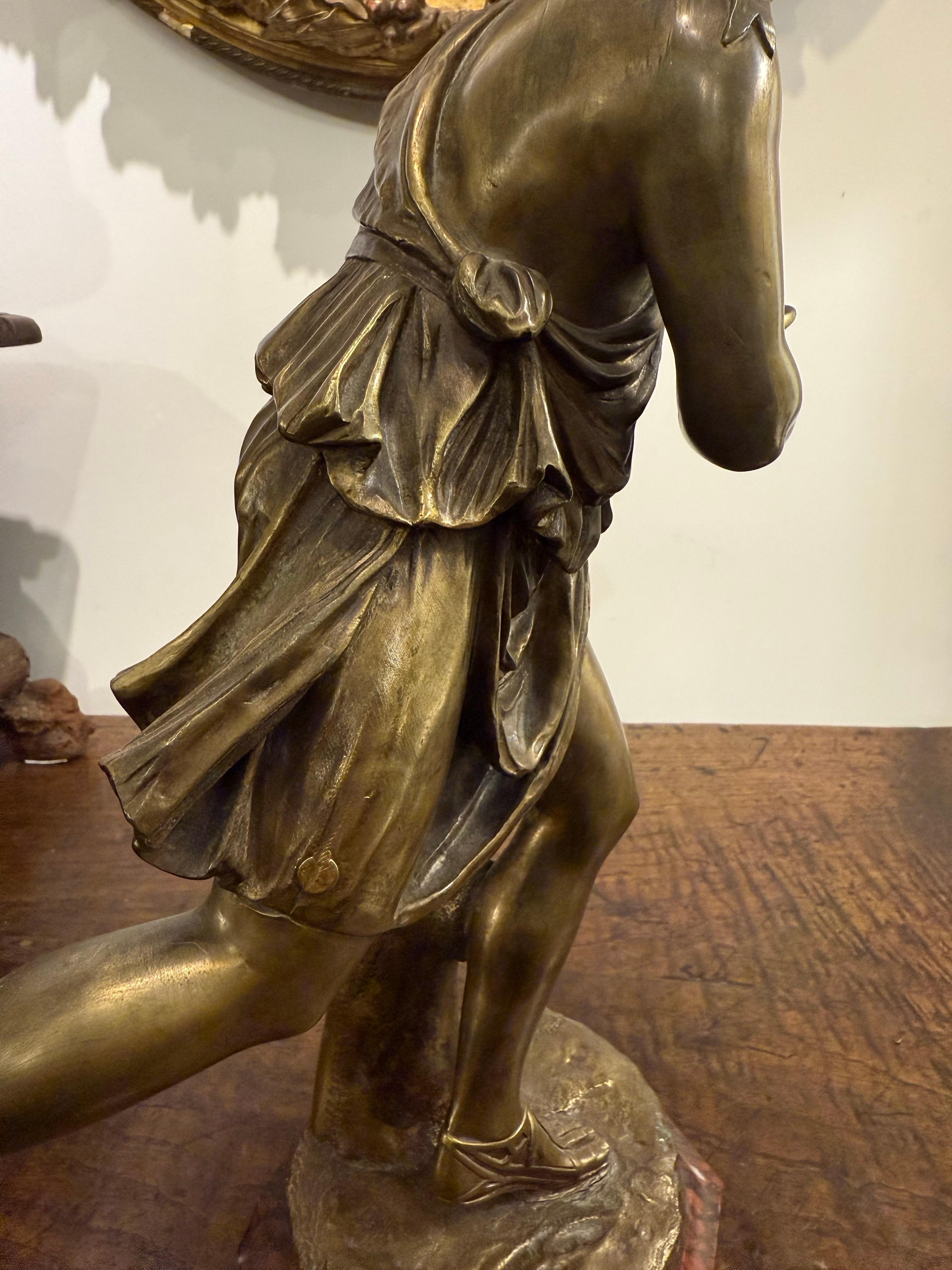Figure d'Atlanta en bronze français, 19e siècle en vente 12