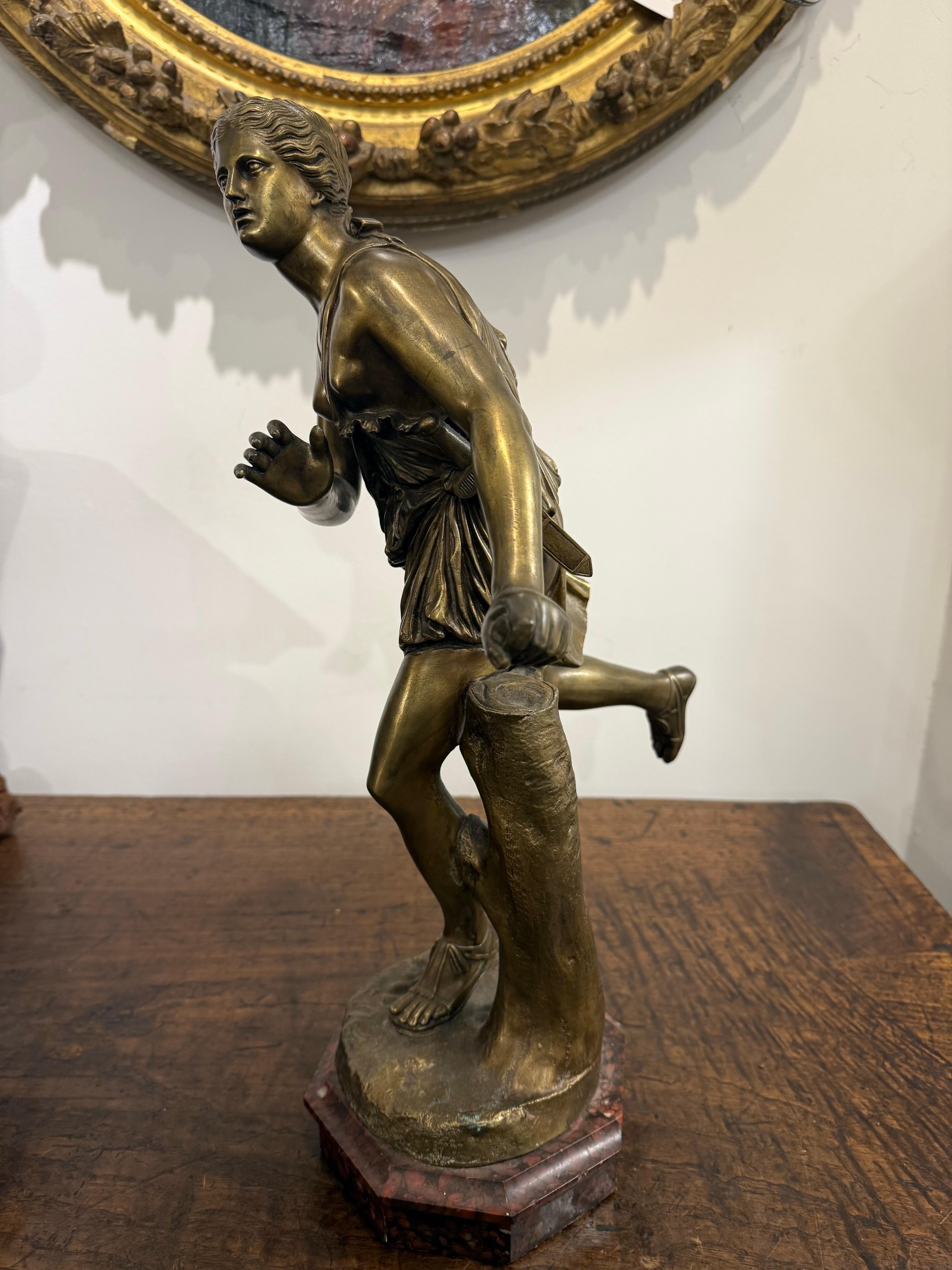 Français Figure d'Atlanta en bronze français, 19e siècle en vente