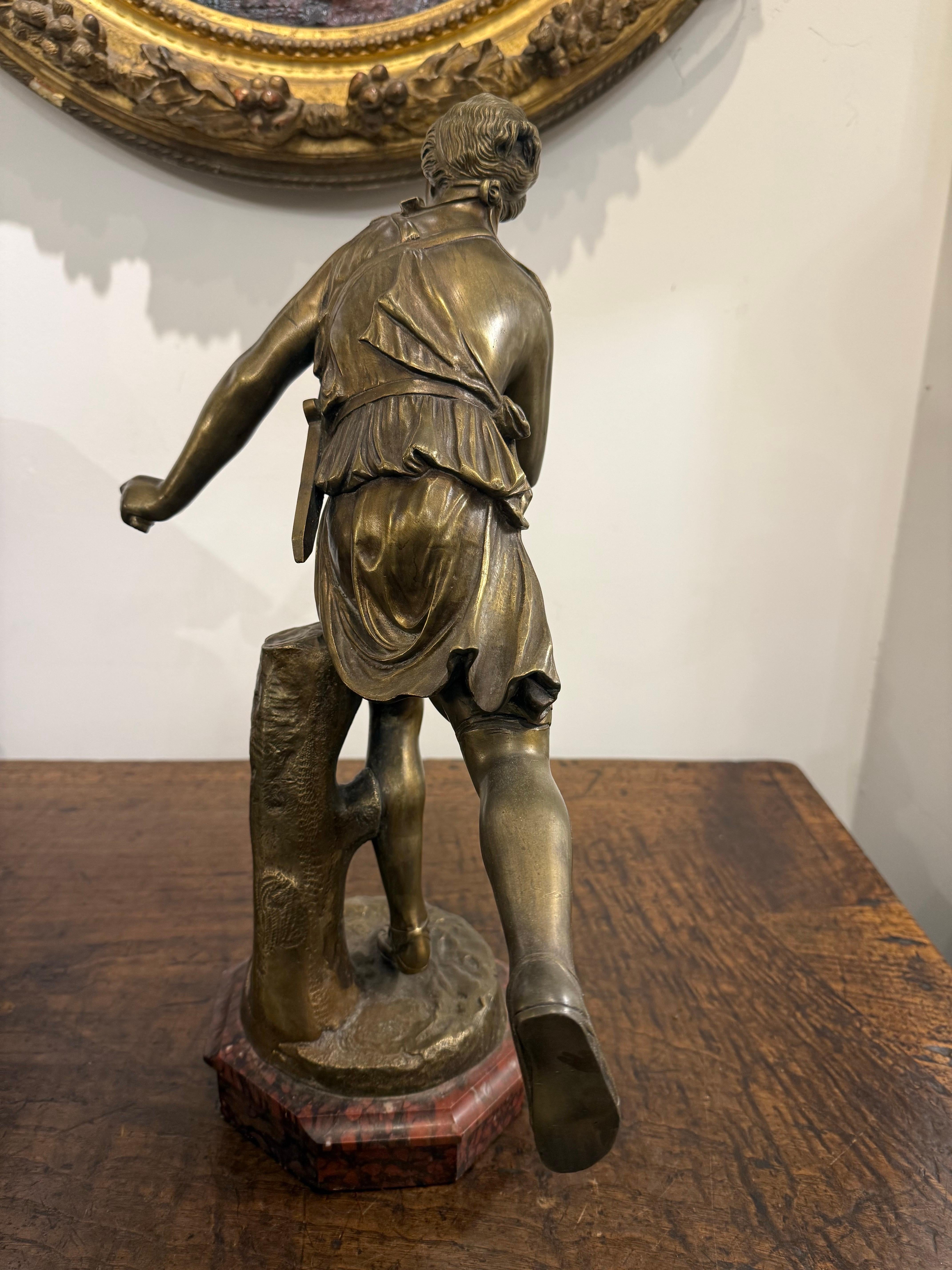 XIXe siècle Figure d'Atlanta en bronze français, 19e siècle en vente