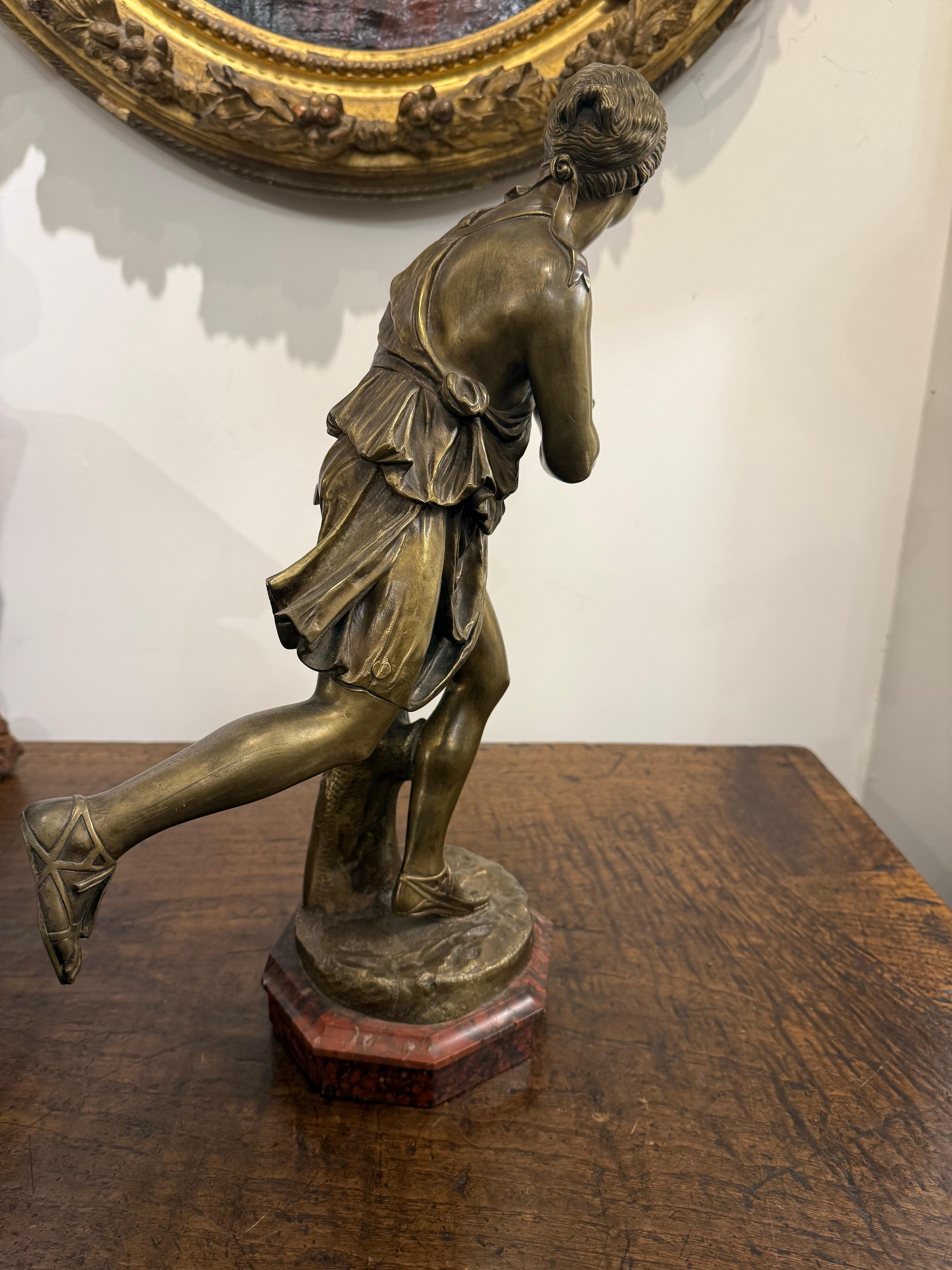Bronze Figure d'Atlanta en bronze français, 19e siècle en vente