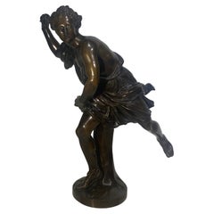 A French bronze figure of Hippomenes, circa 1880