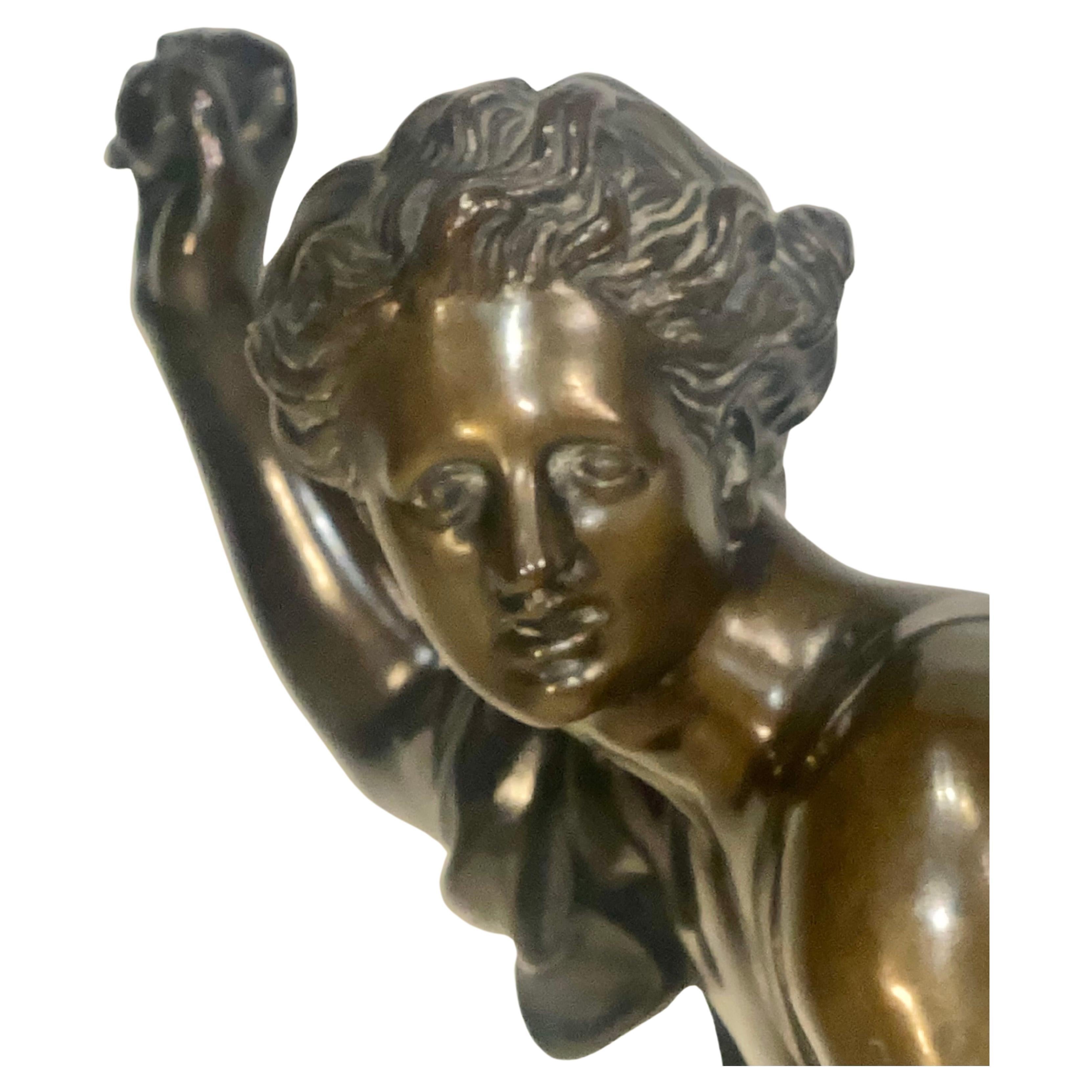 Fine XIX secolo Figura di Ippomene in bronzo francese, 1880 circa in vendita