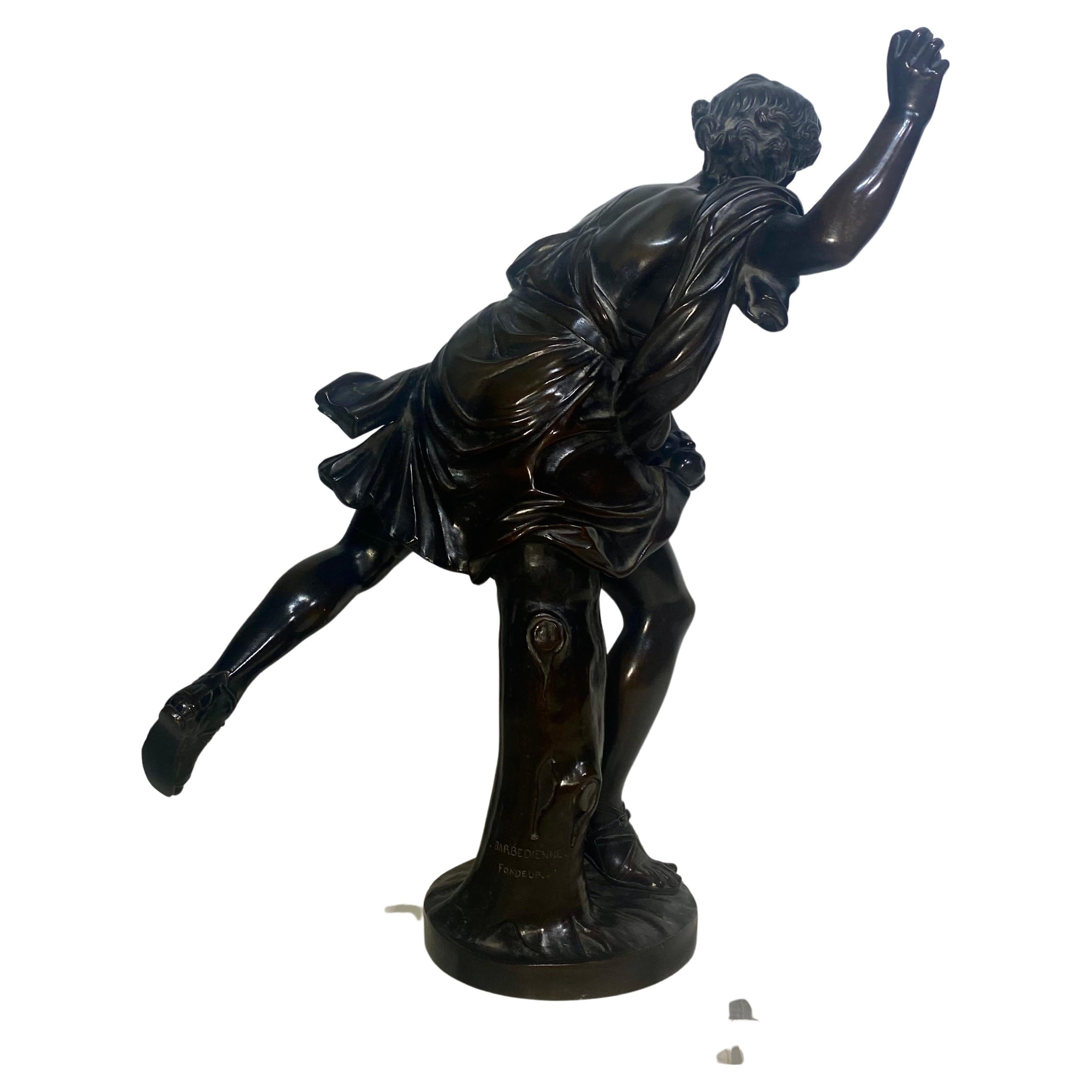 Figure franaise d'Hippomne en bronze, vers 1880 en vente 3