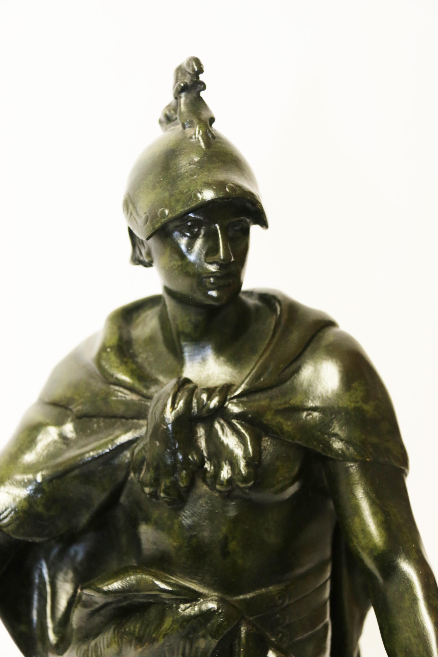 French Bronze Figure Titled, Le Devoir by Emile Louis Picault, circa 1880 For Sale 2
