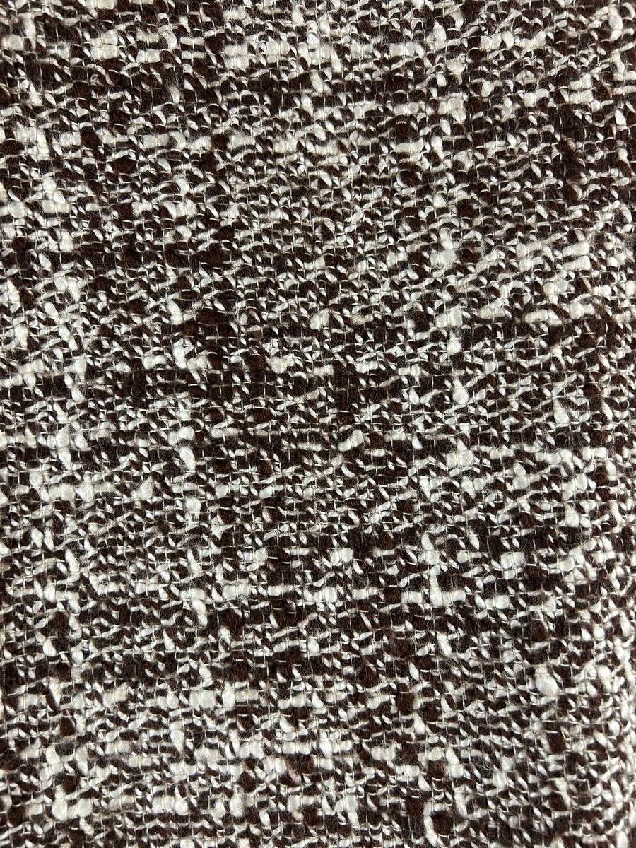 Un abito francese con gonna in lana chiné marrone di Veronese - Parigi, CIRCA 1975 in vendita 8