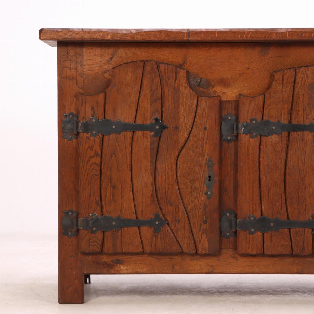 A French Brutalist Style Oak Sideboard, C. 1950. For Sale 1